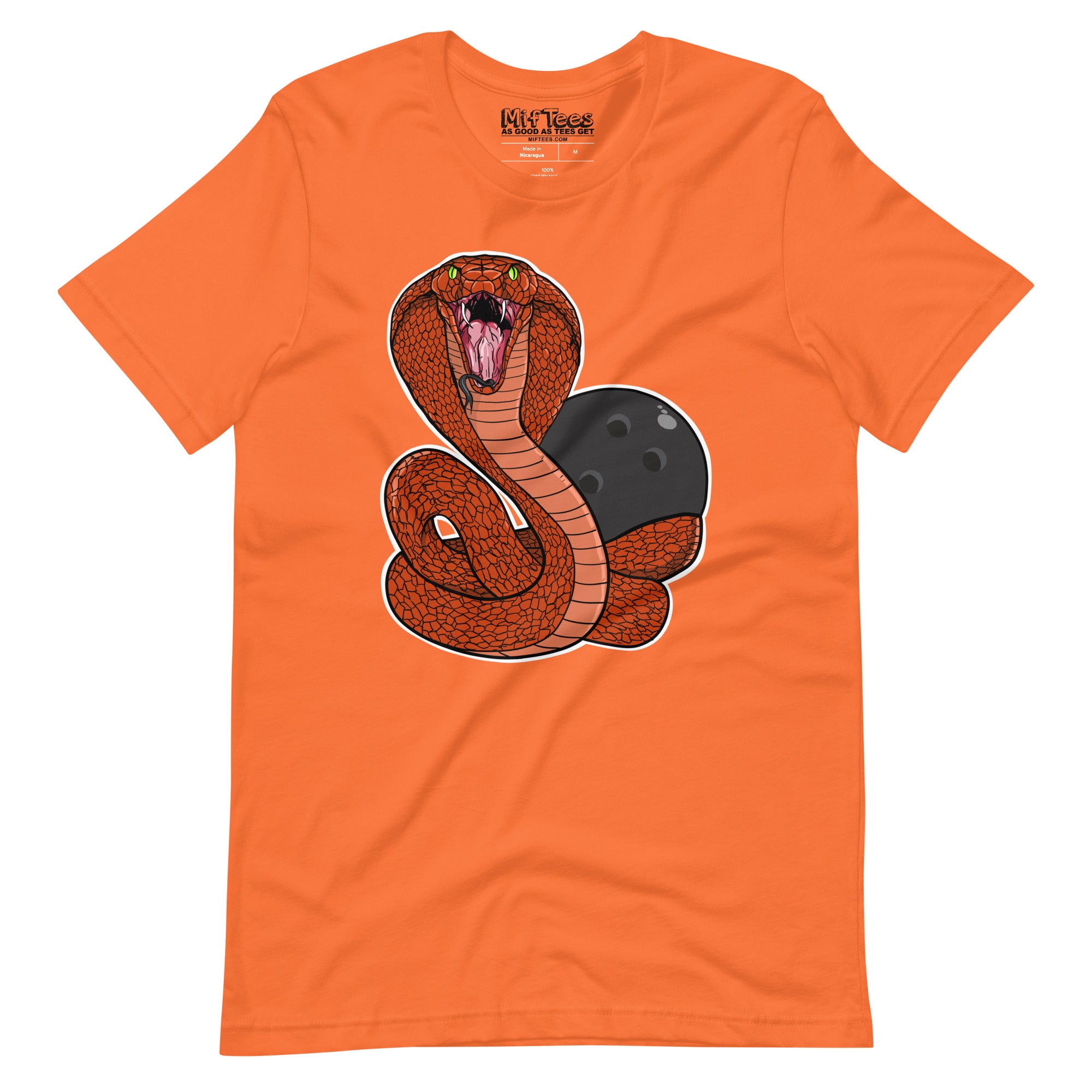 Snake with Bowling Ball t-shirt