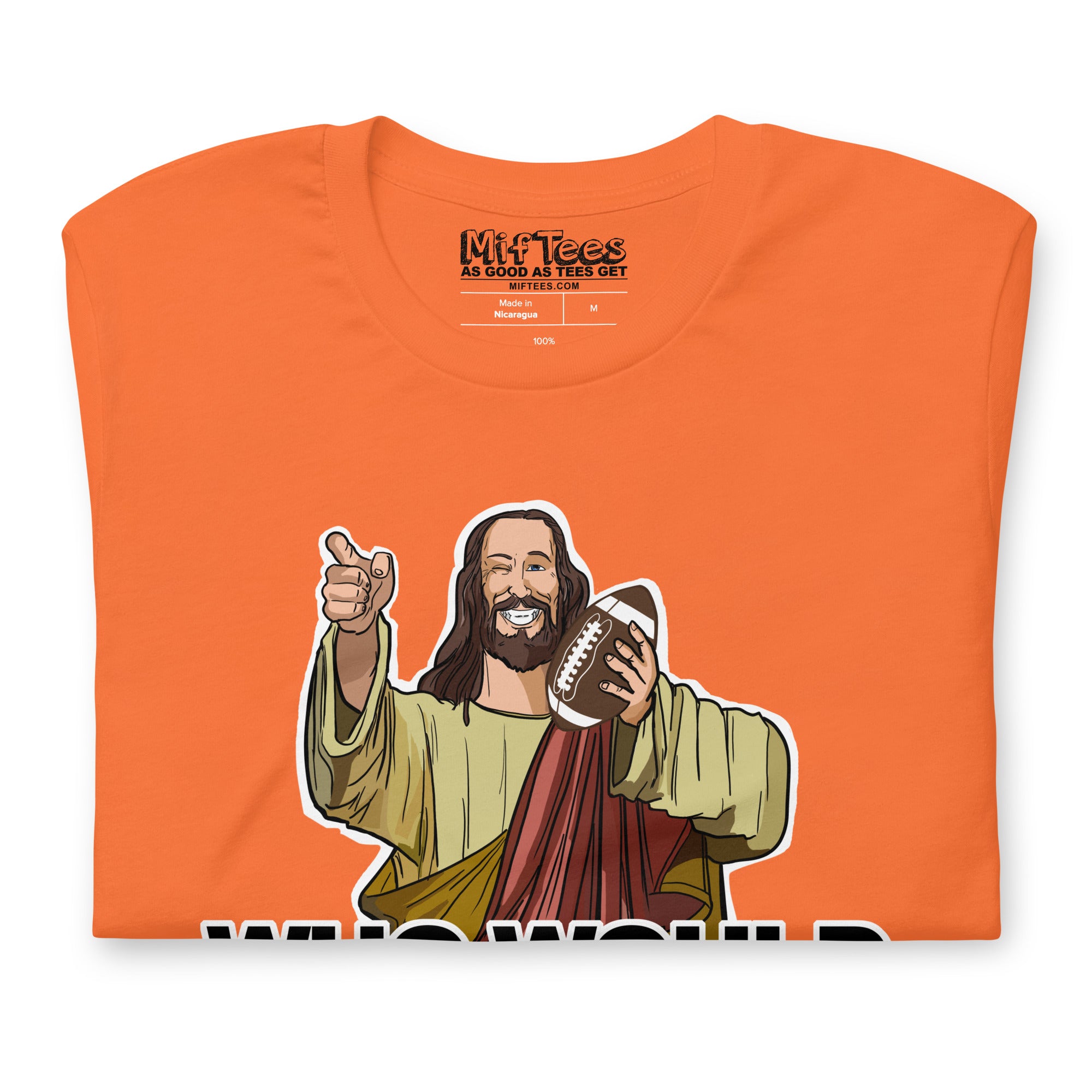 Fantasy Football Cartoon Who Would Jesus Draft t-shirt