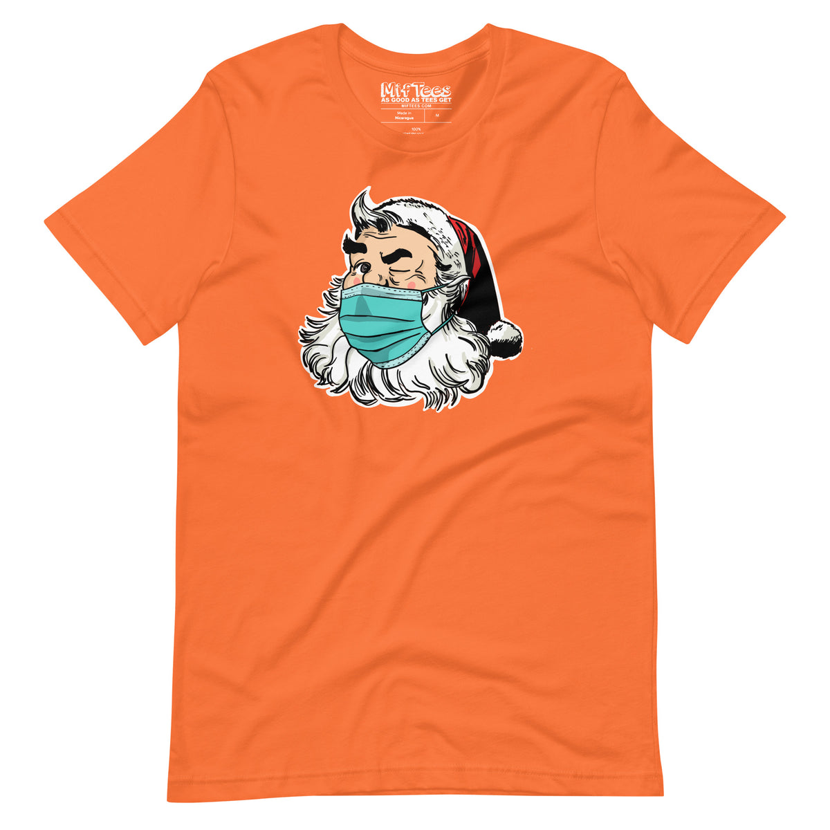 Santa with facemask t-shirt