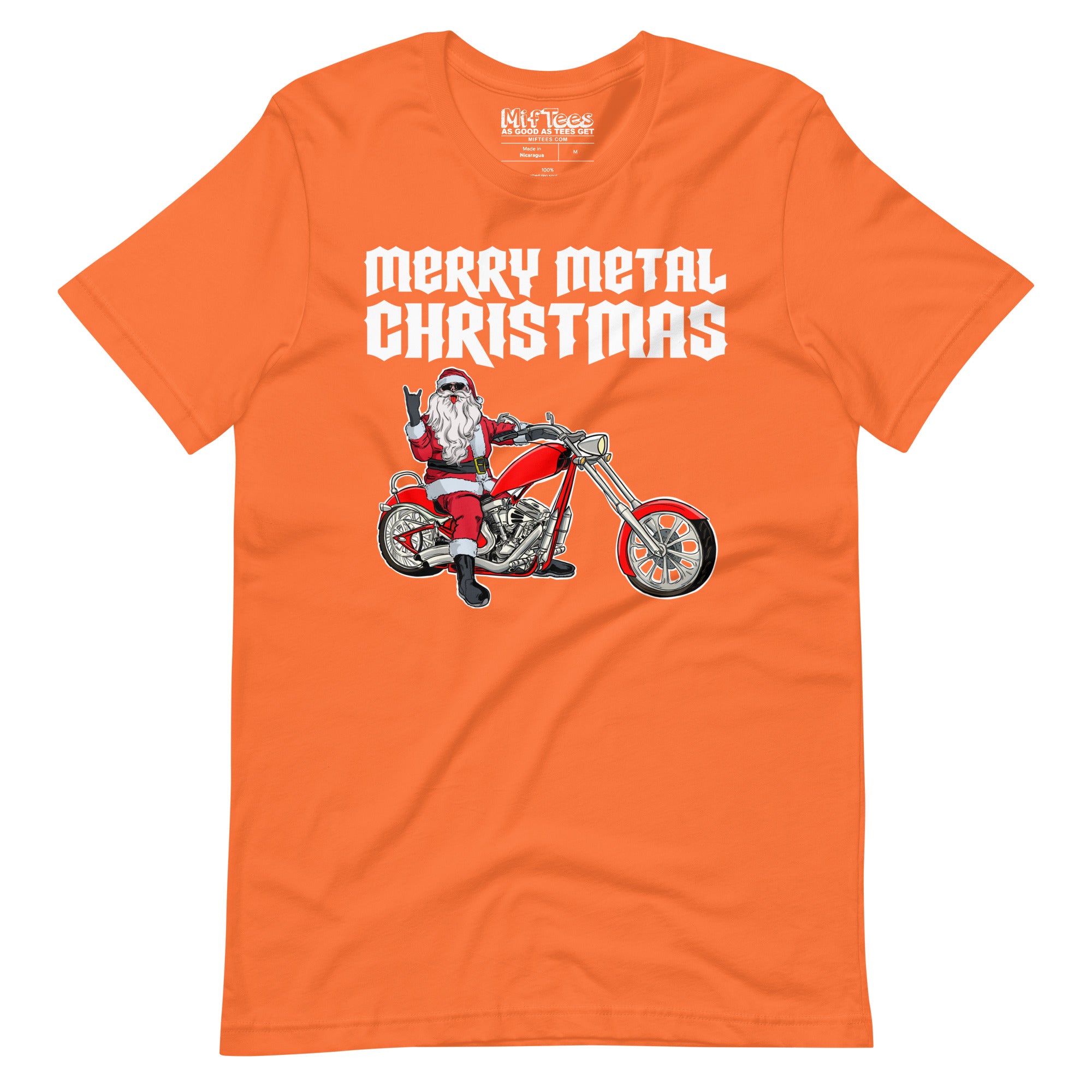 Santa Claus Merry Metal Christmas t-shirt