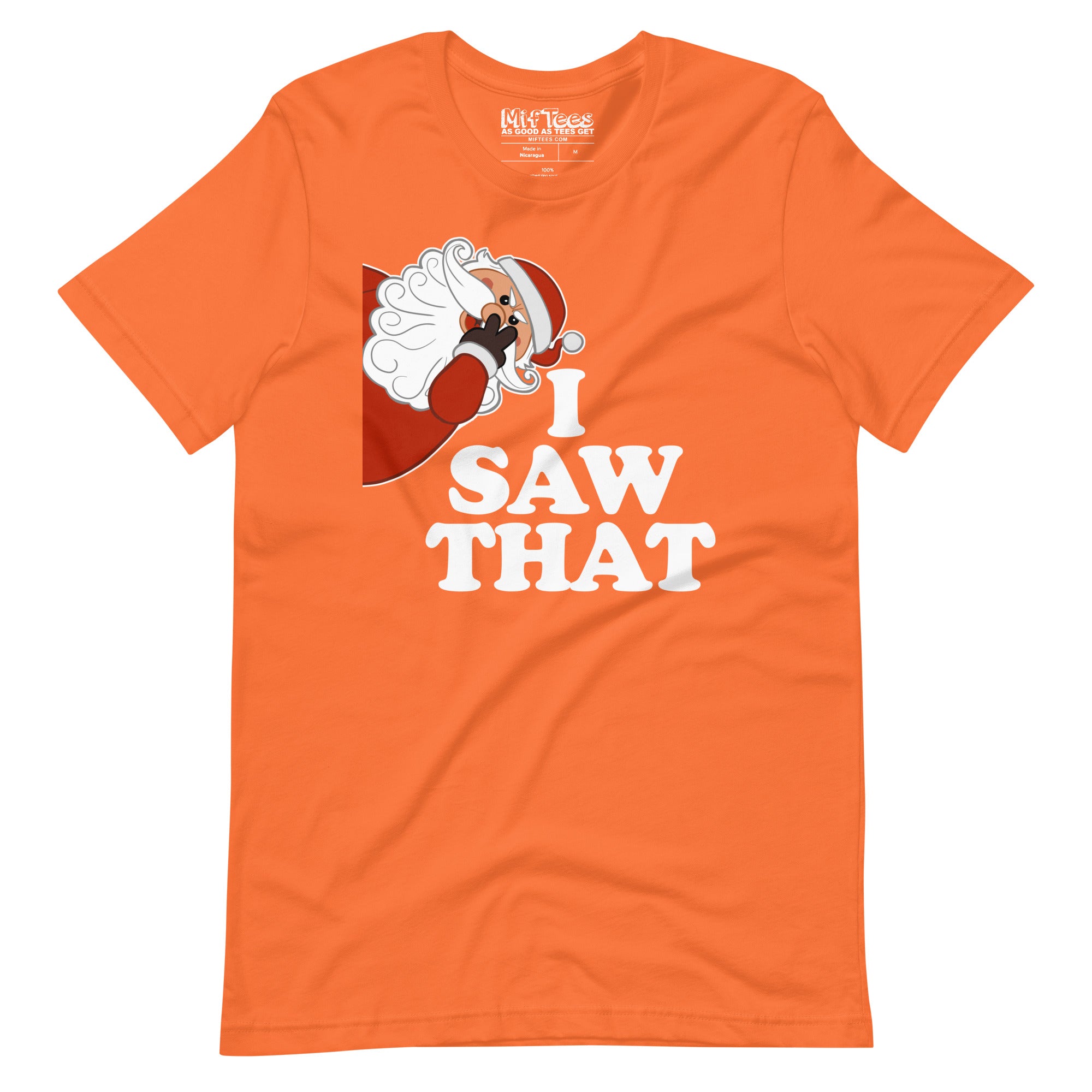 Angry Santa "I Saw That" t-shirt