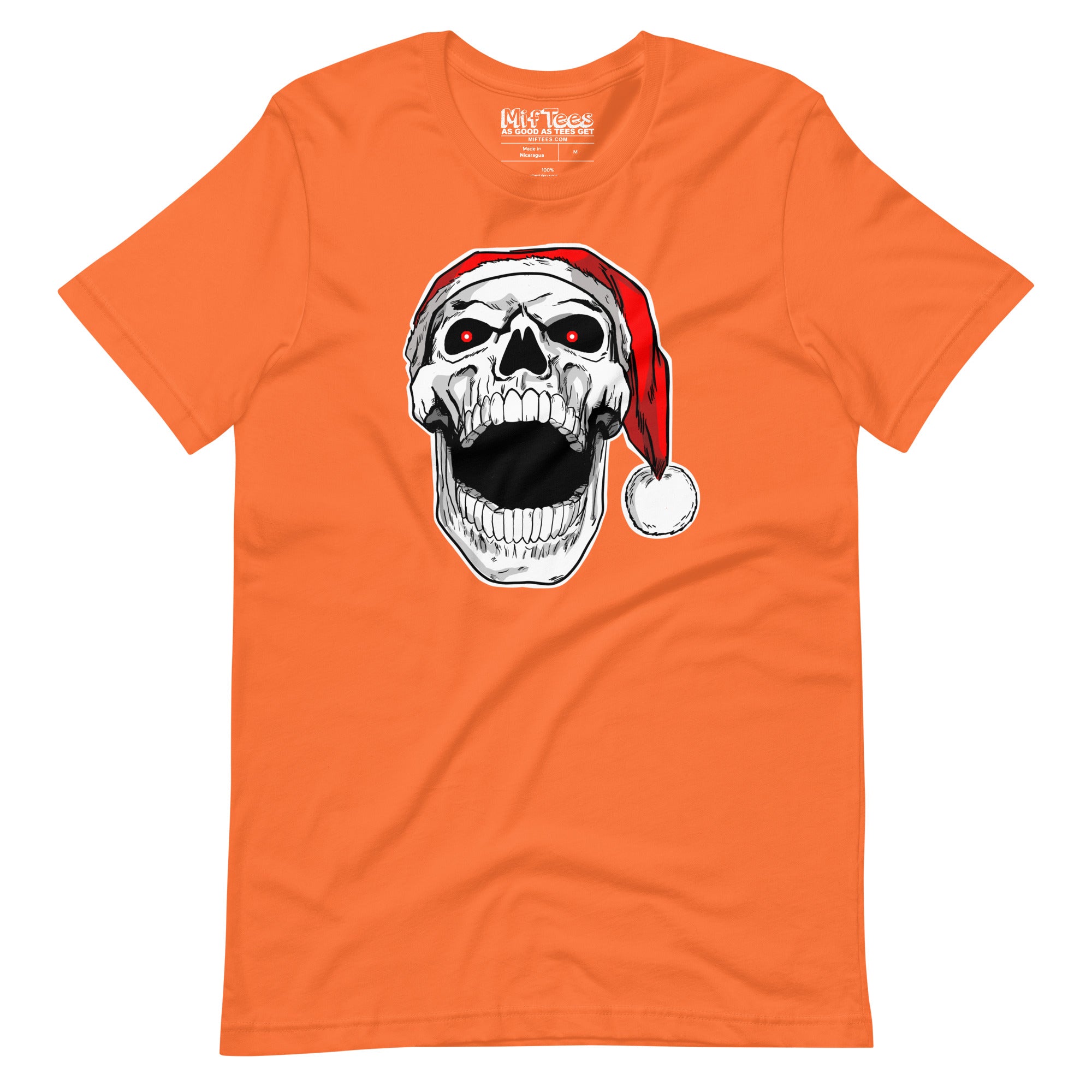 Screaming Skull with Santa Hat t-shirt