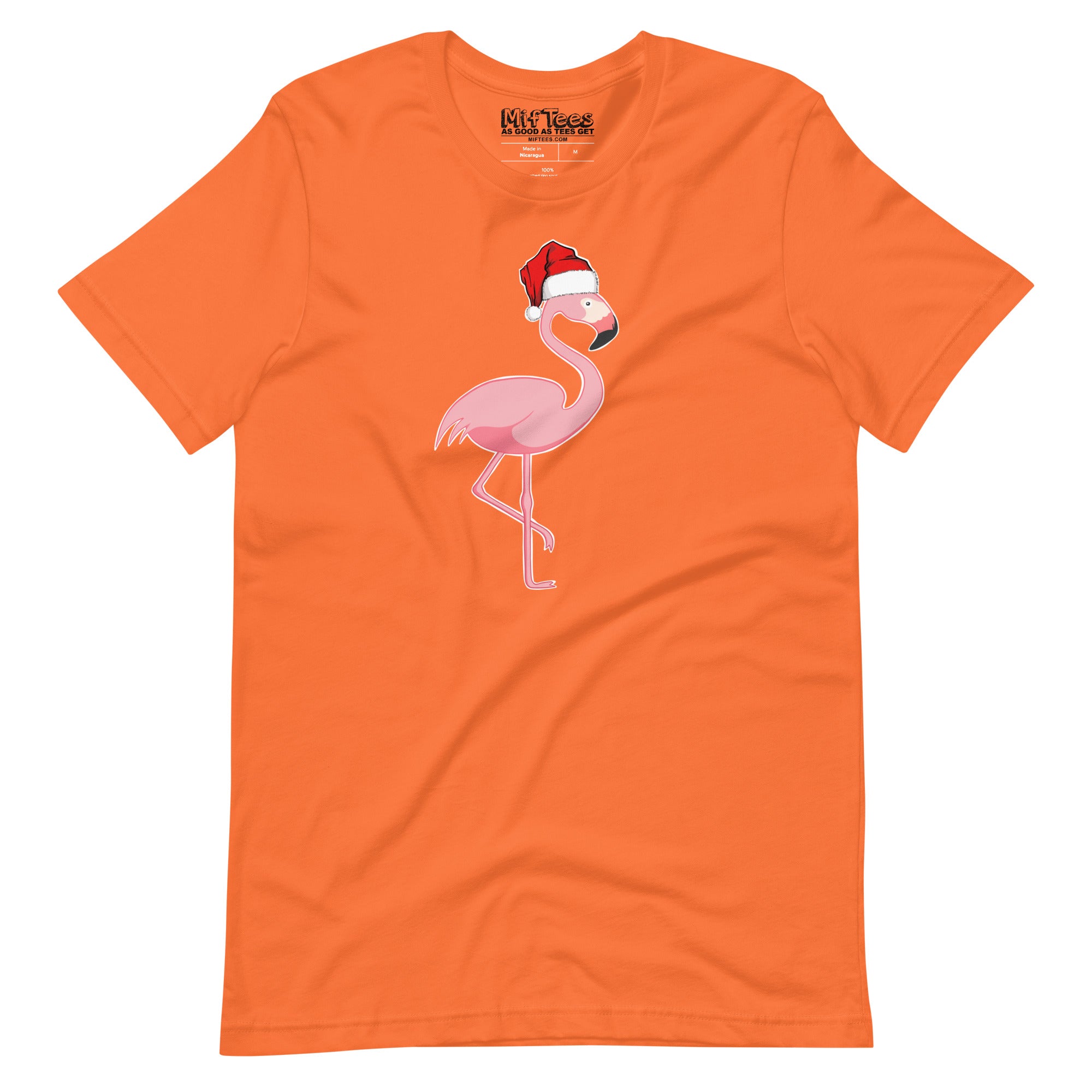 Pink Flamingo with Santa Hat t-shirt