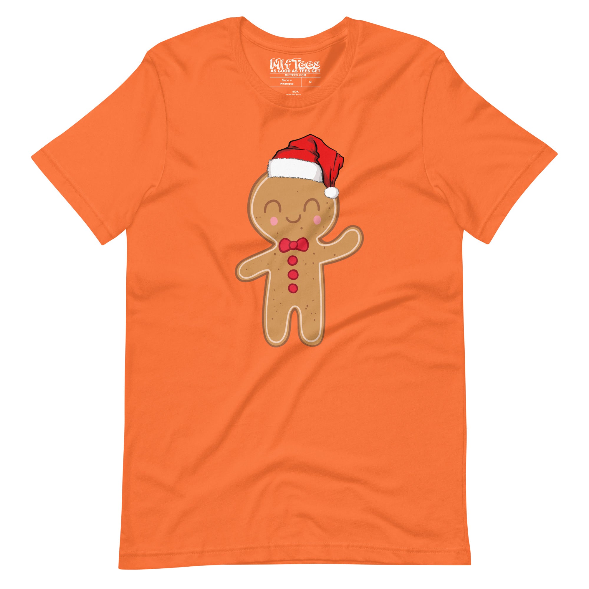 Fancy Gingerbread Man with Santa Hat t-shirt