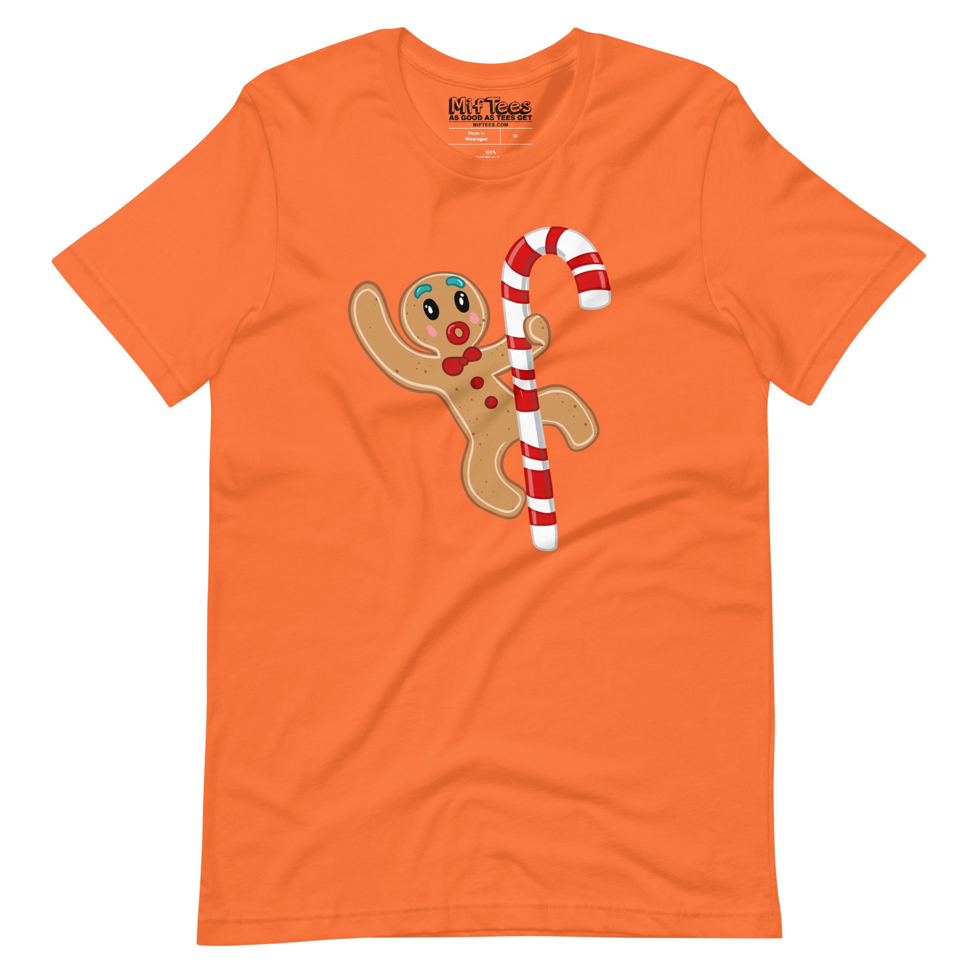 Candy Cane Pole-Dancing Gingerbread Man t-shirt