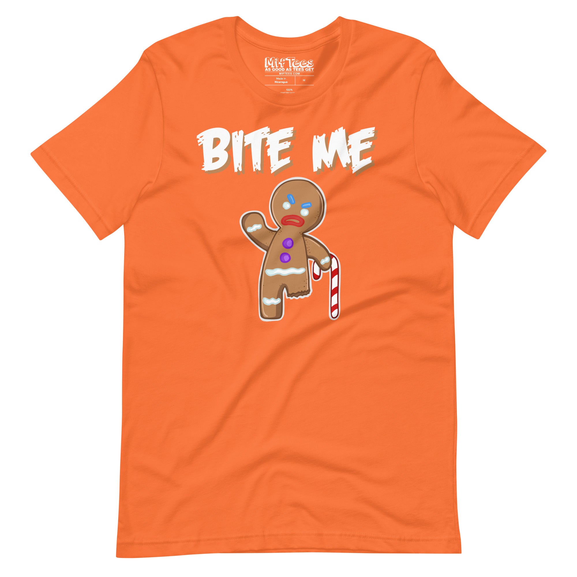 Bite Me Gingerbread Man t-shirt