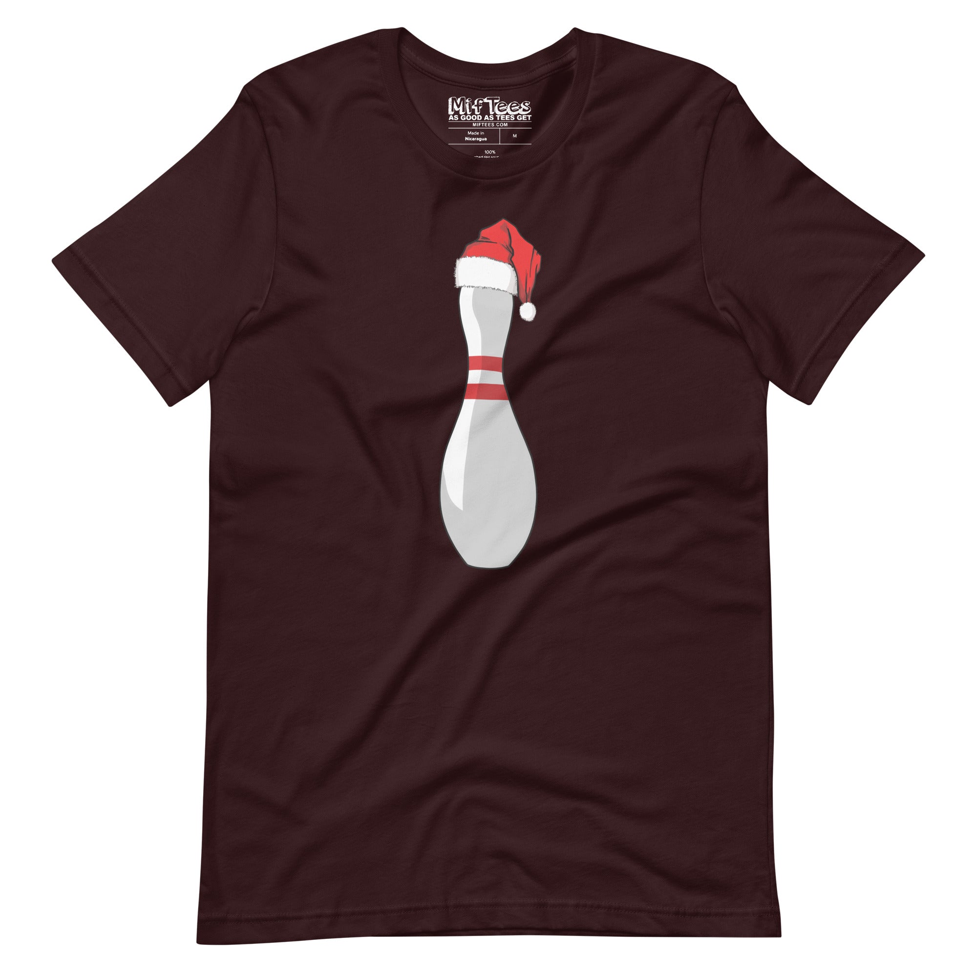 Bowling Pin with Santa Hat t-shirt