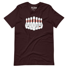 Load image into Gallery viewer, Scared Bowling Pins t-shirt
