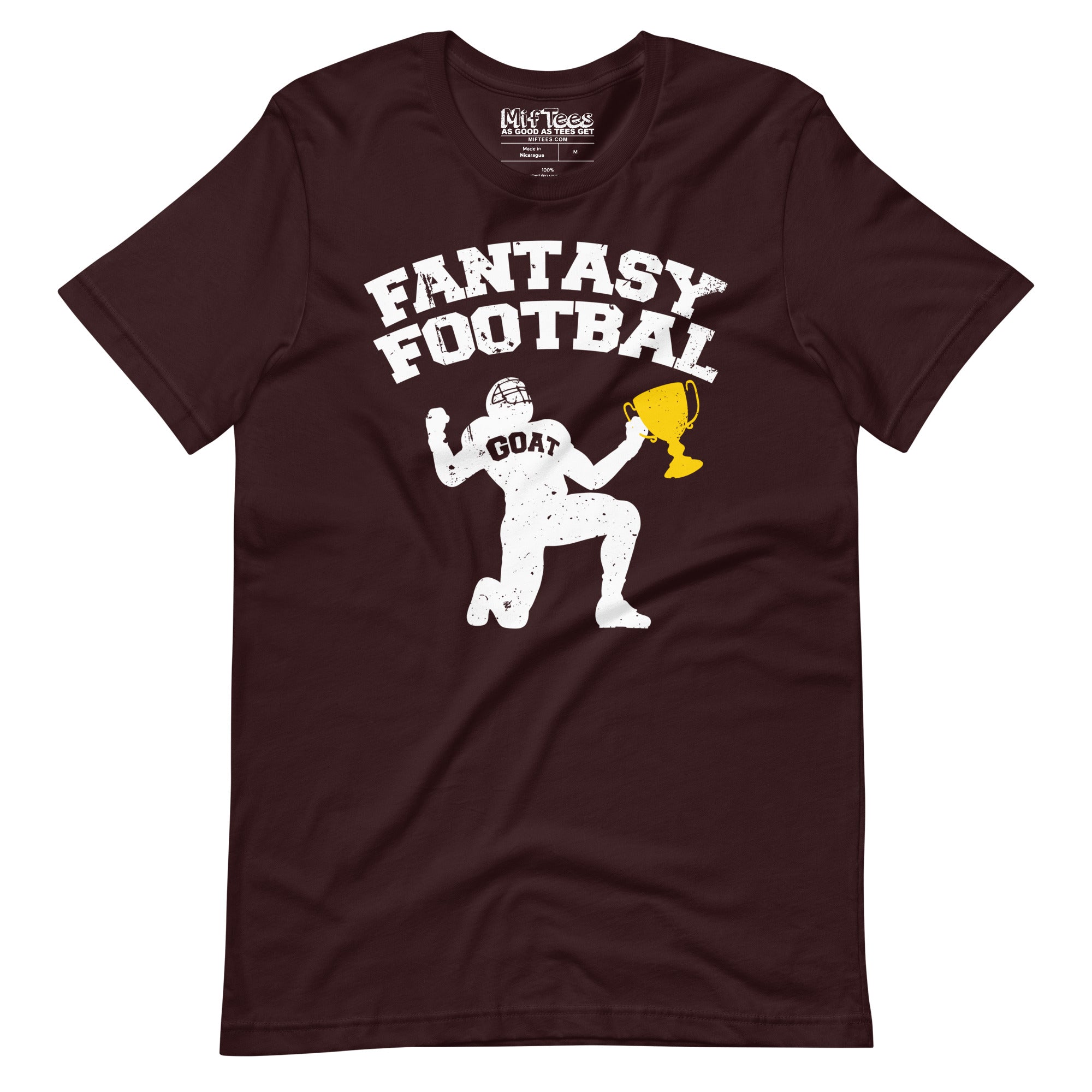 Fantasy Football GOAT with Trophy T-Shirt