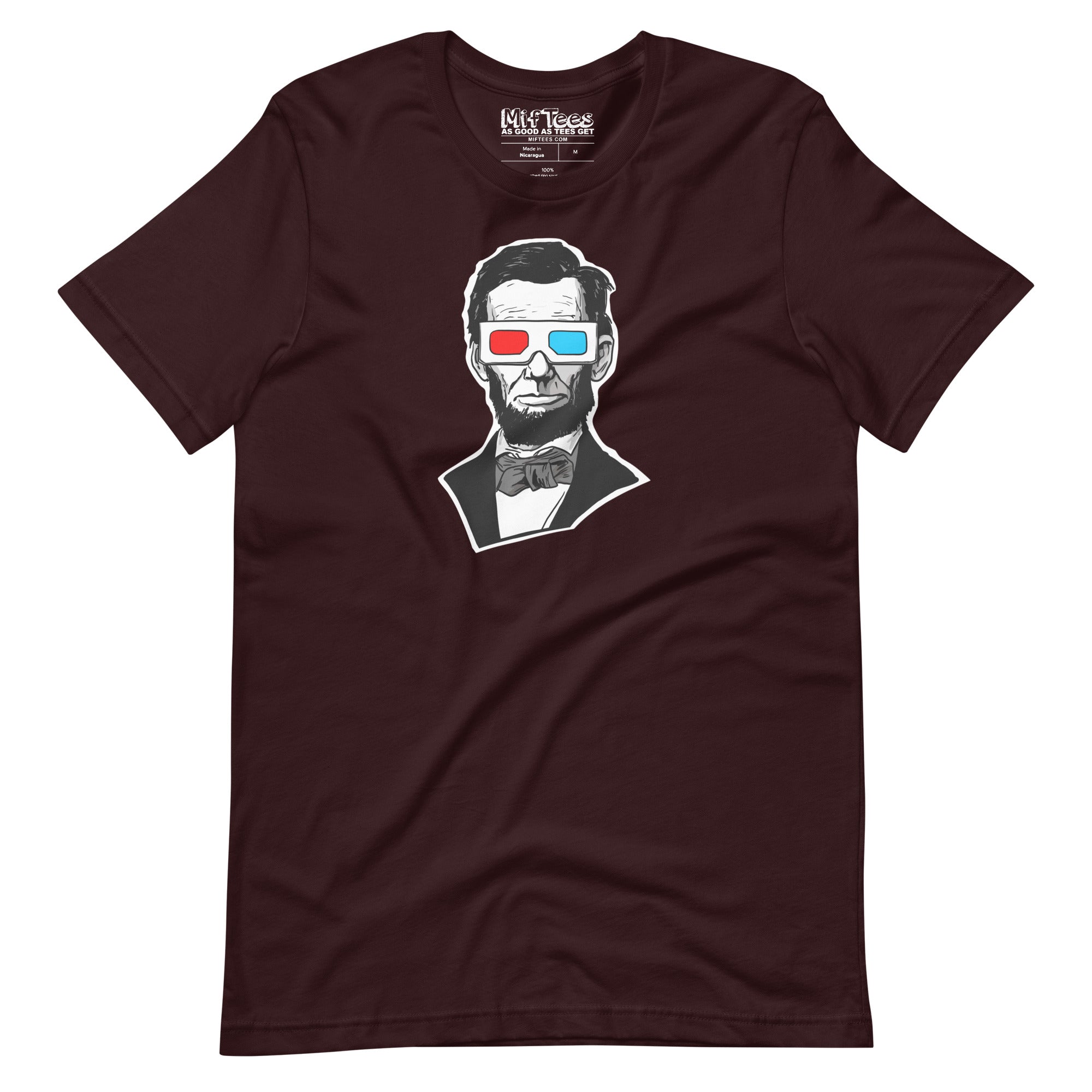 Abraham Lincoln 3D Glasses t-shirt