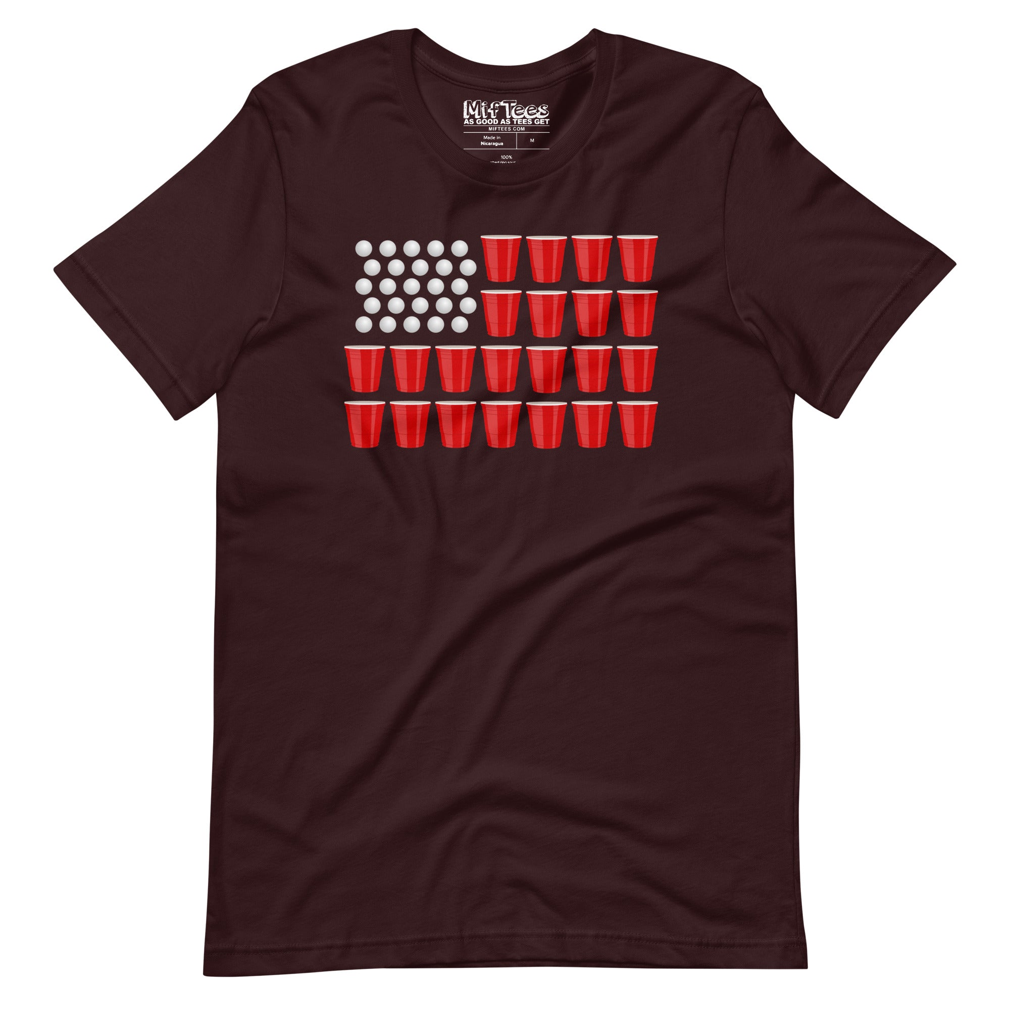 Patriotic Beer Pong USA Flag t-shirt