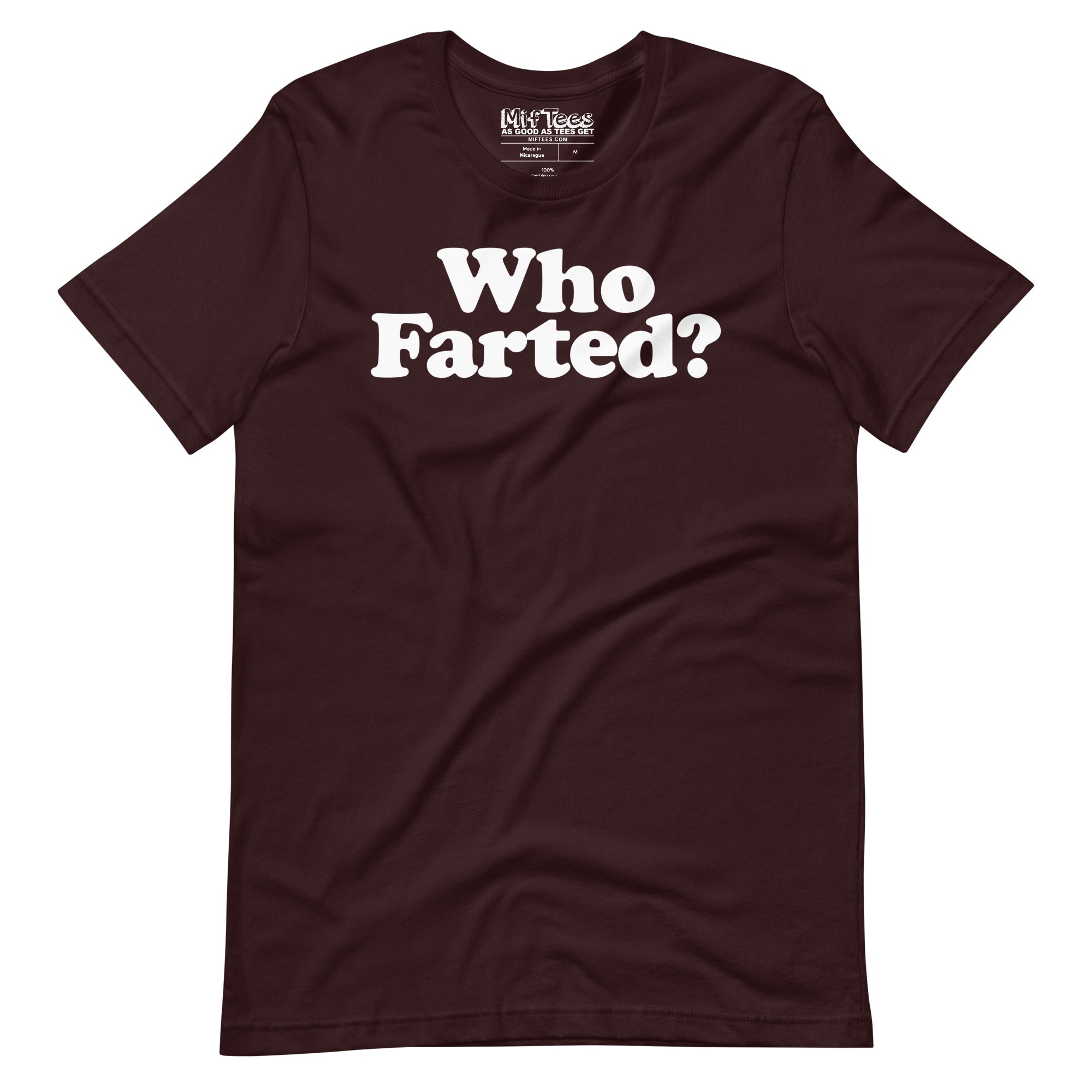 "Who Farted?" funny fart joke t-shirt