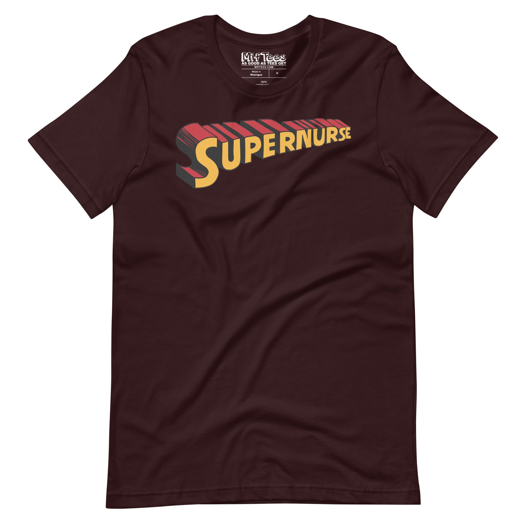 Superhero Nurse SuperNurse t-shirt Oxblood Black S