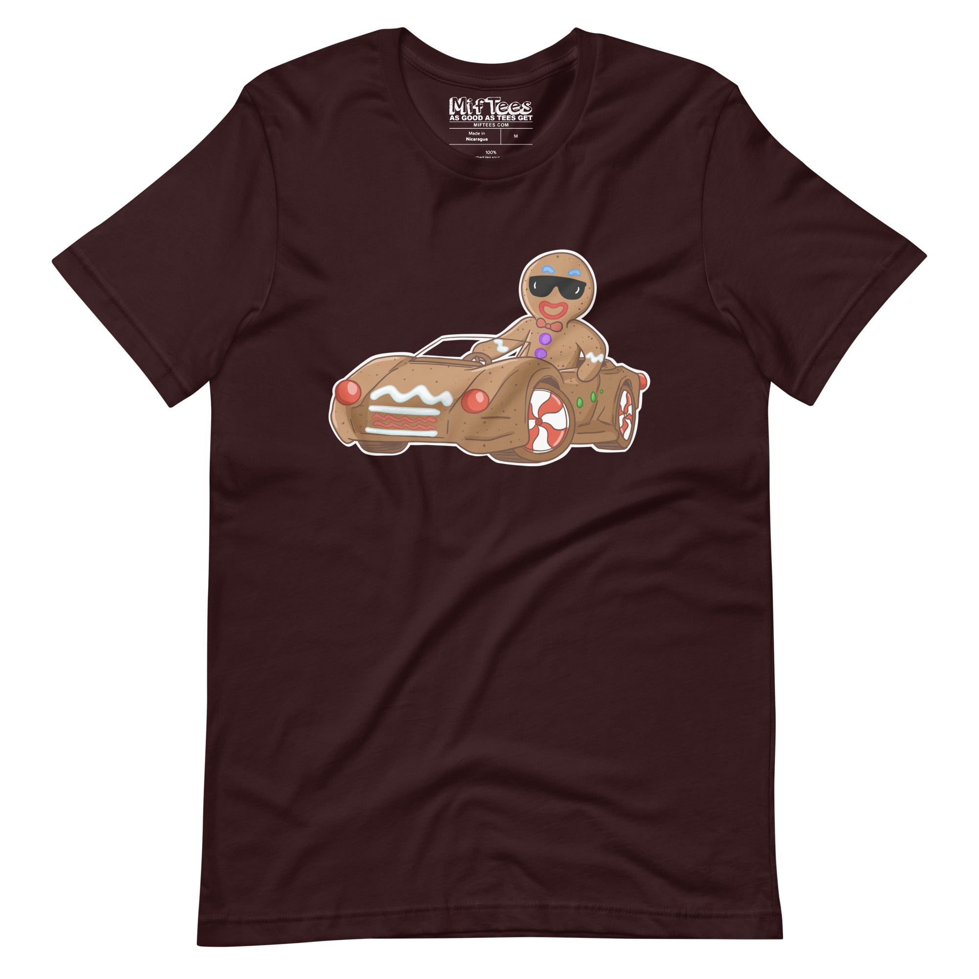 Gingerbread Man with Gingerbread Car t-shirt