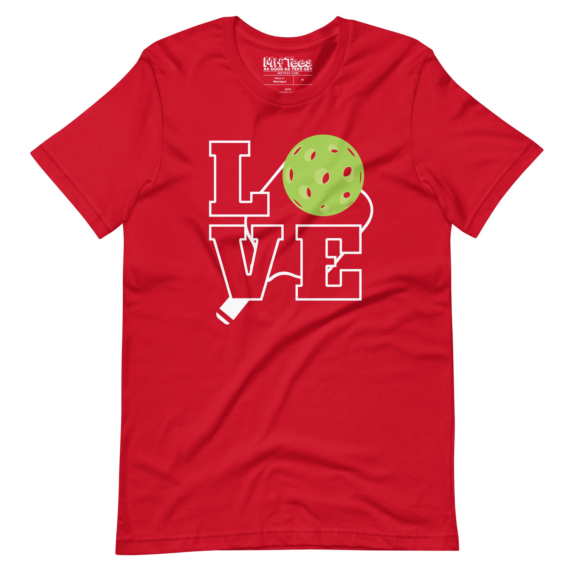 Hollow Pickleball with Paddle LOVE t-shirt