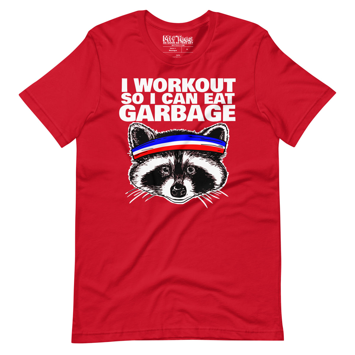 I Workout So I Can Eat Garbage Raccoon Gym T-Shirt