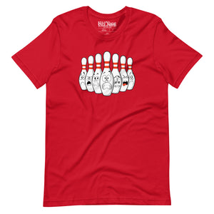 Scared Bowling Pins t-shirt