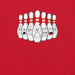 Scared Bowling Pins t-shirt