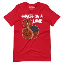 Load image into Gallery viewer, Snakes On A Lane Bowling t-shirt
