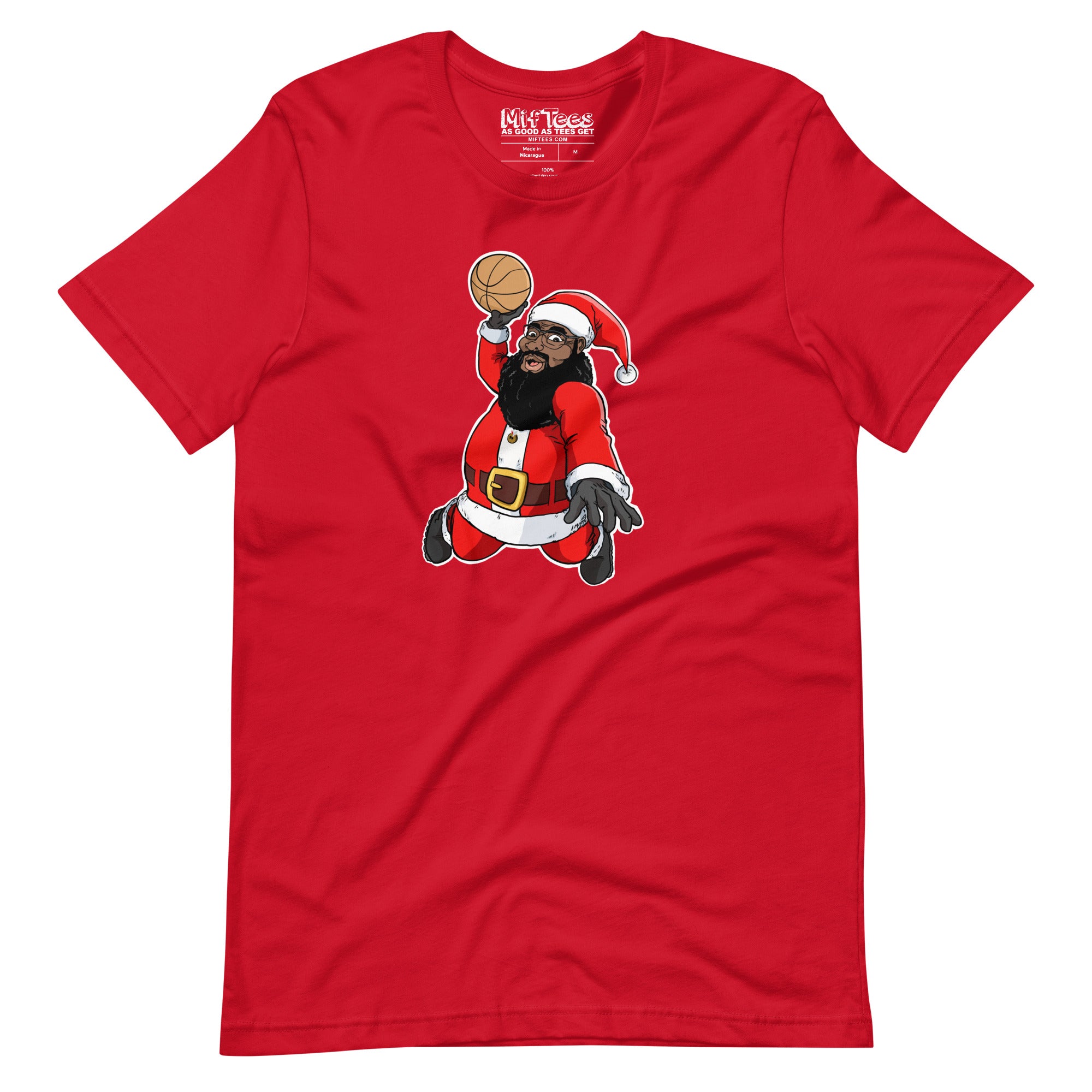 Black Santa Dunking A Basketball t-shirt