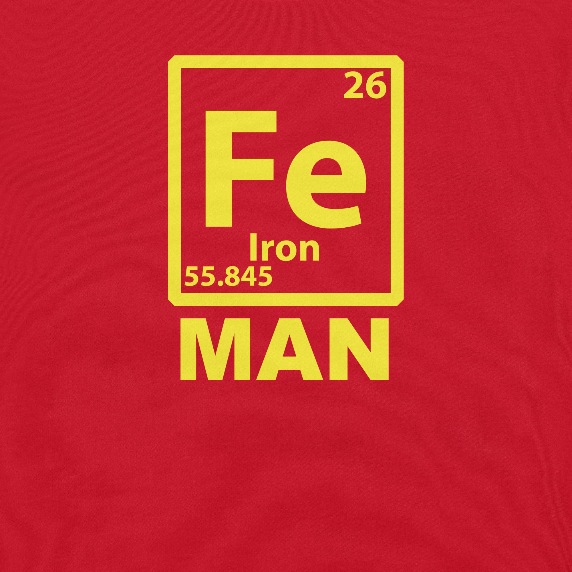 Iron (Fe) Man Funny Periodic Element T-Shirt