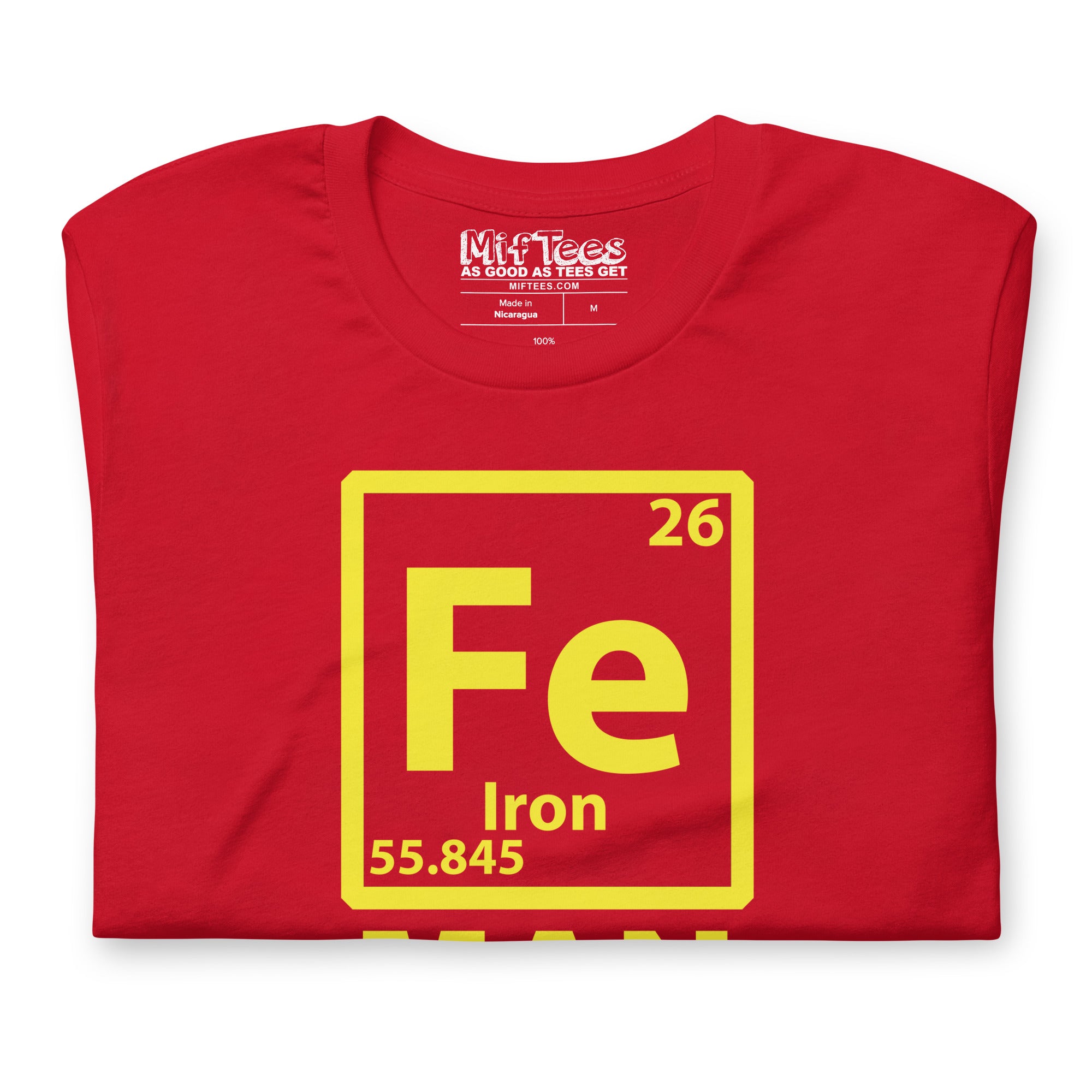 Iron (Fe) Man Funny Periodic Element T-Shirt