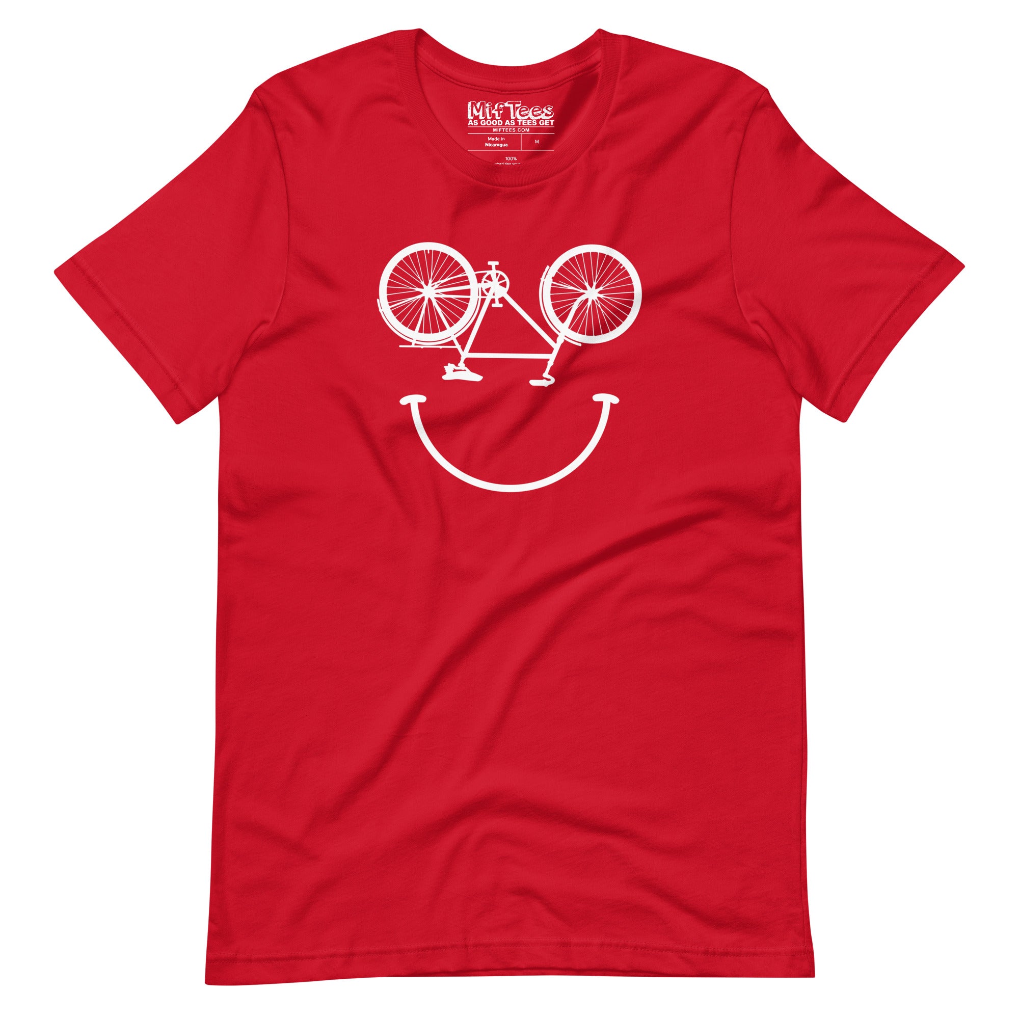 Smile cycling Bicycle Smiling Face T-Shirt