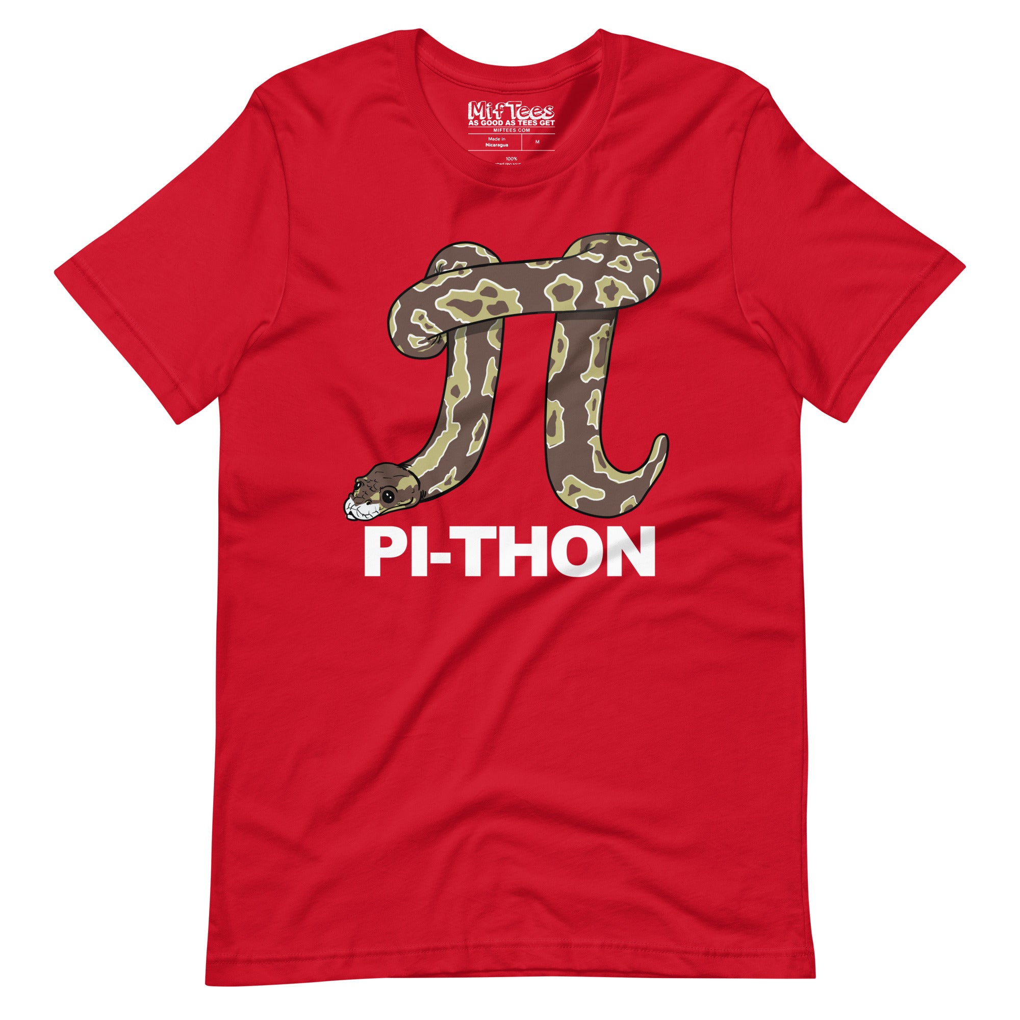 Pi-Thon funny Pi Day Python Snake Pi-Thon T-Shirt