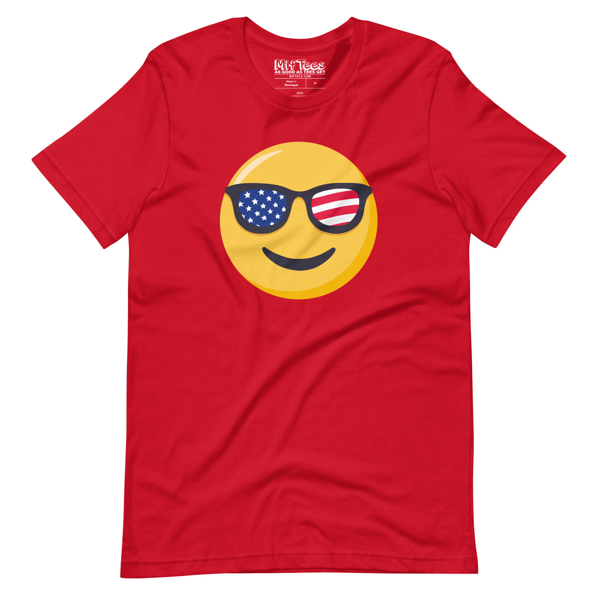 USA Sunglasses Smiling Emoji t-shirt