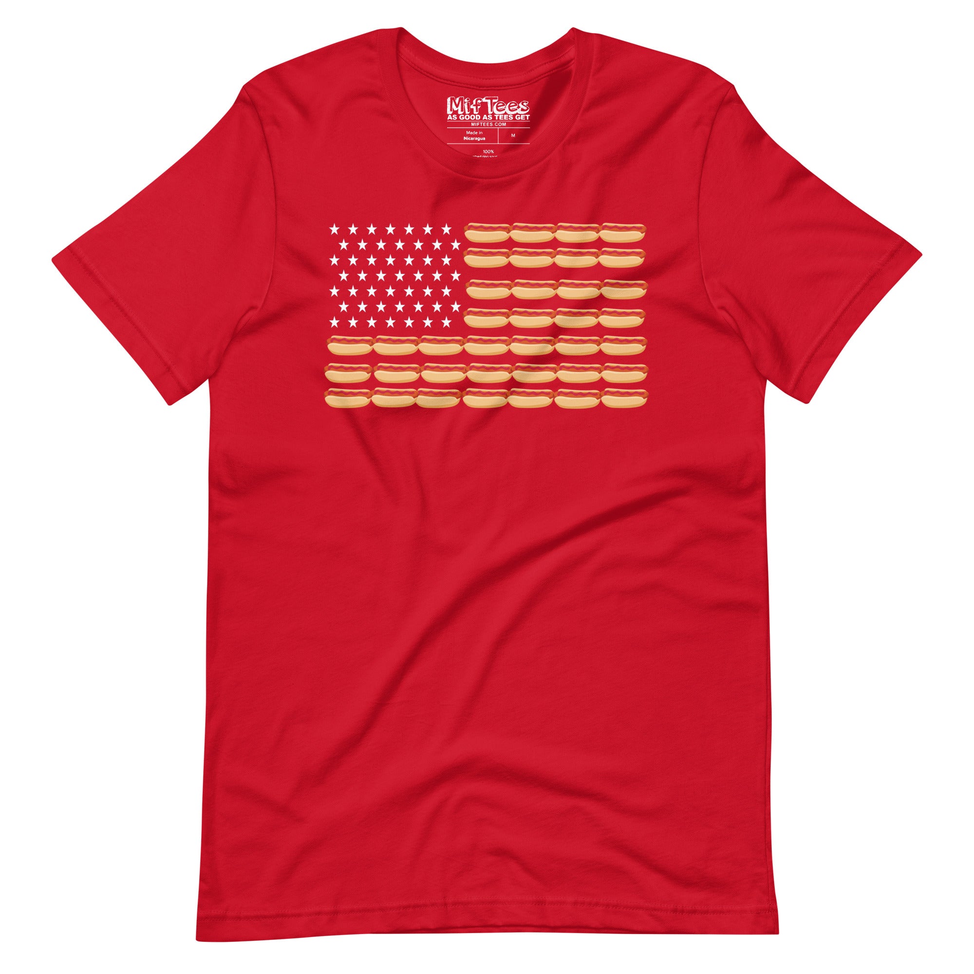 Hot dog USA Flag funny Hot dog American flag T-Shirt