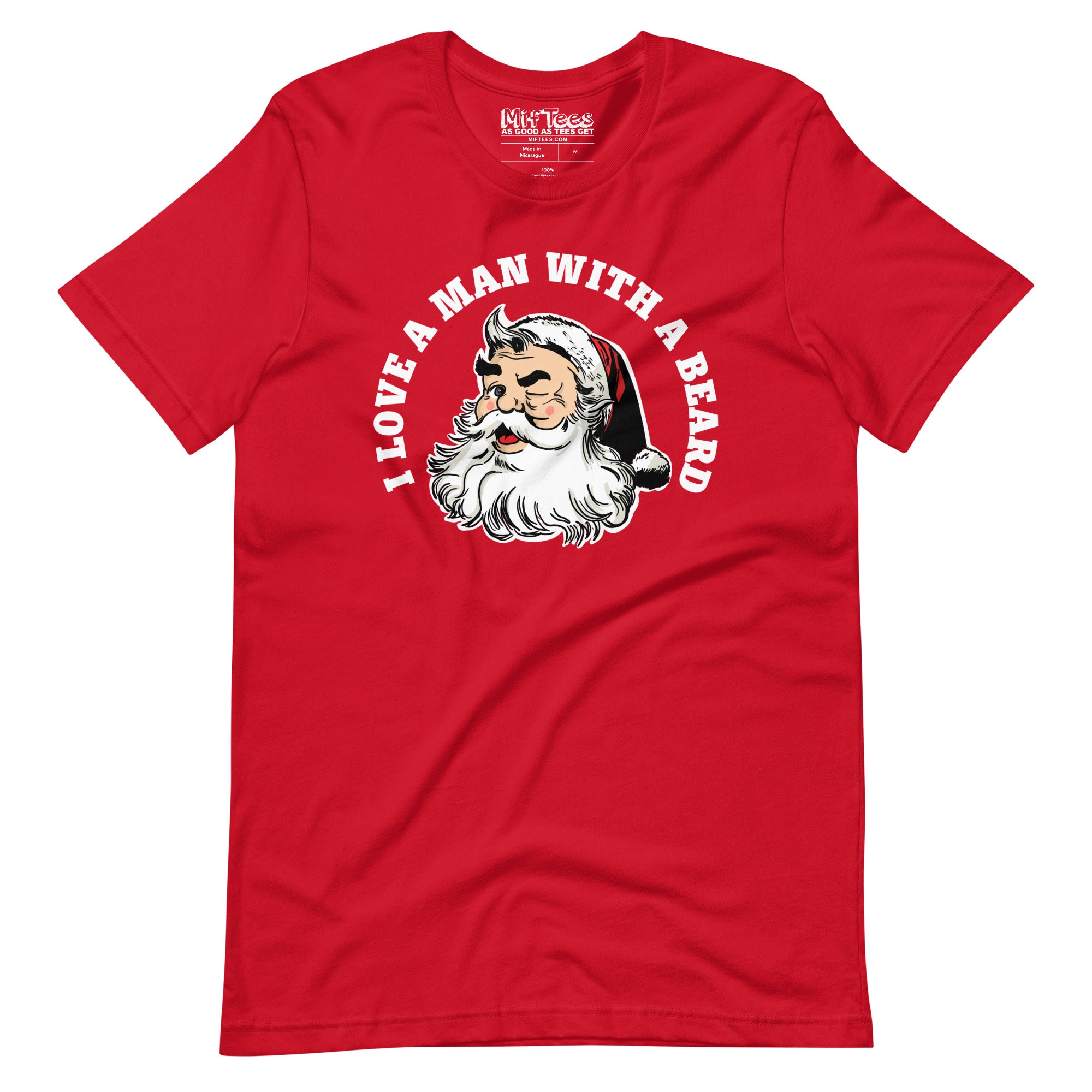 Santa I love a man with a beard t-shirt