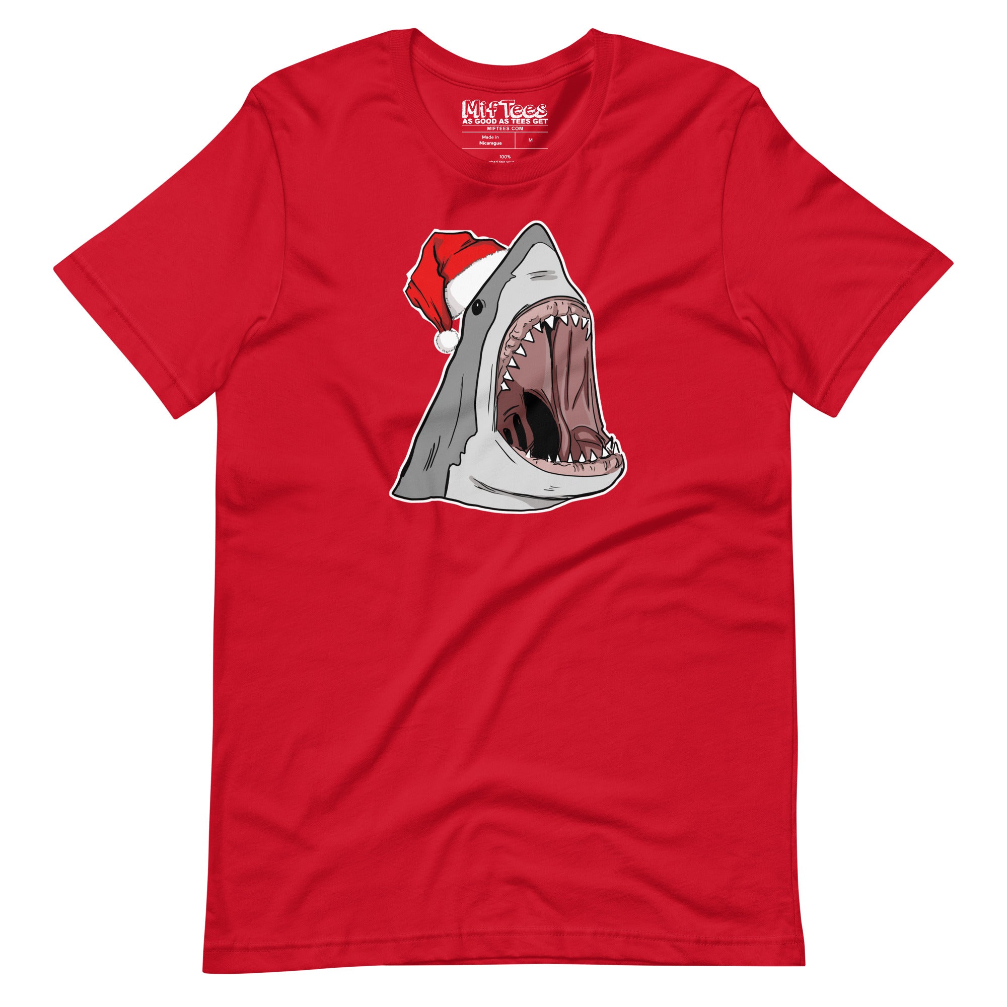 Shark with Santa  Hat t-shirt