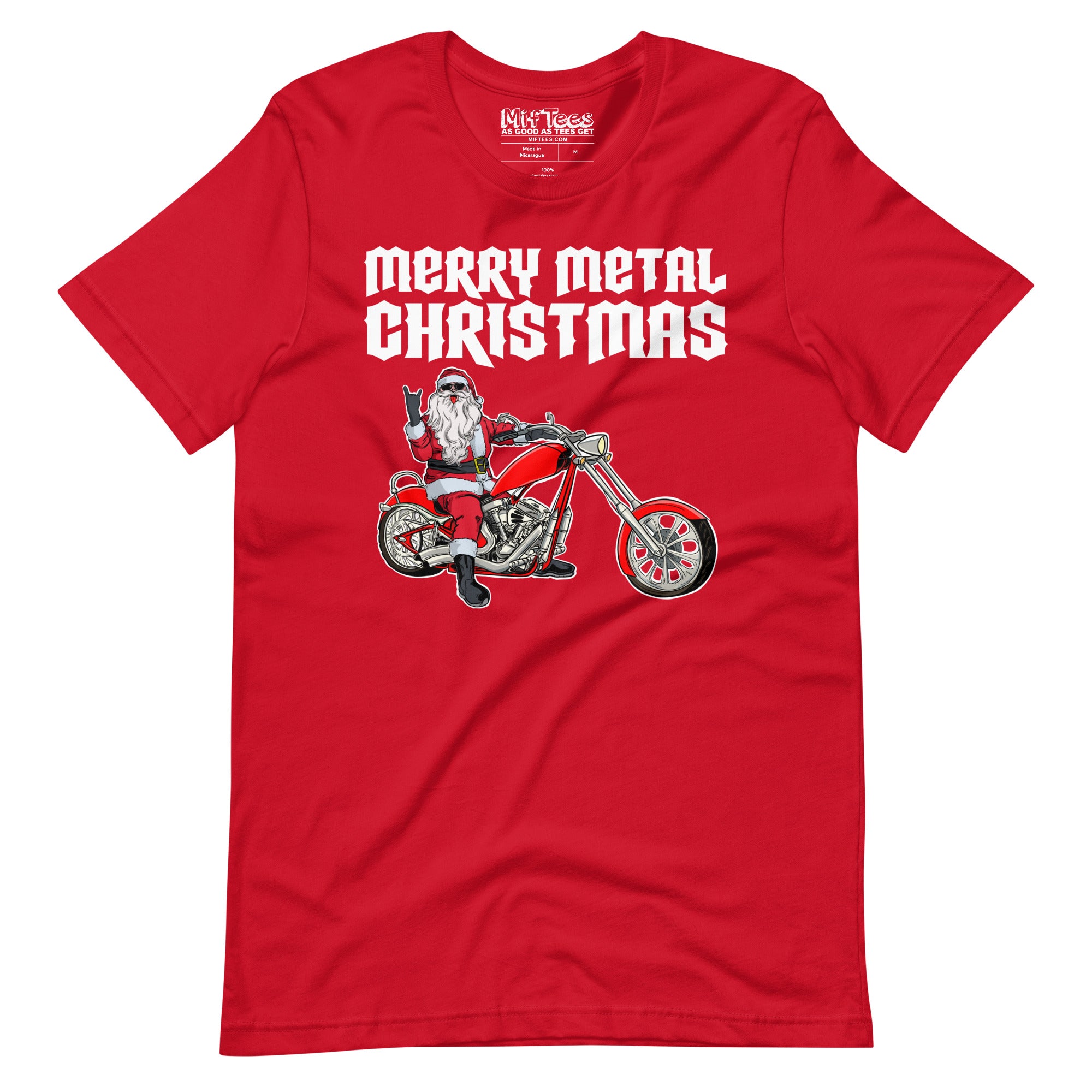 Santa Claus Merry Metal Christmas t-shirt