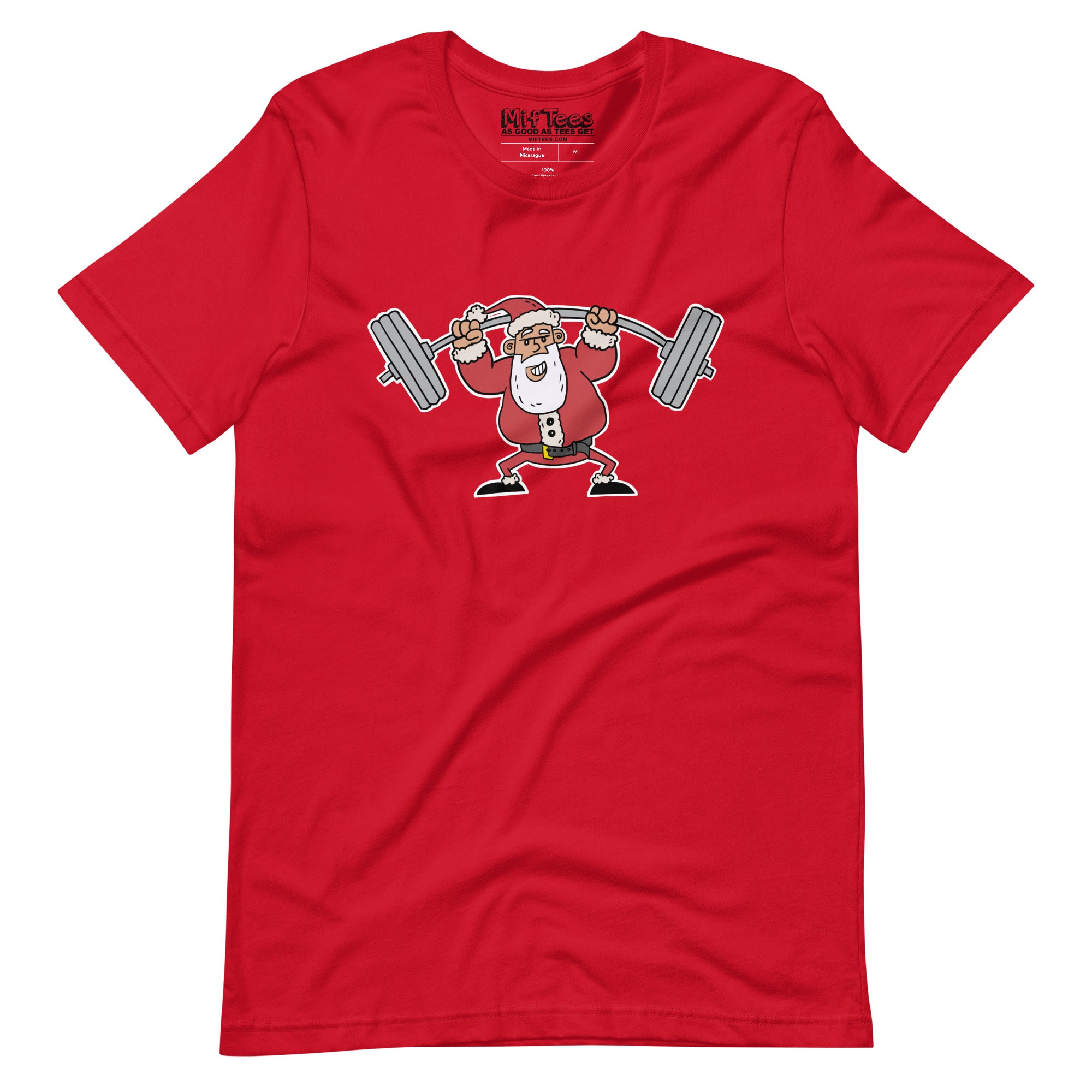 Santa Lifting Weights t-shirt