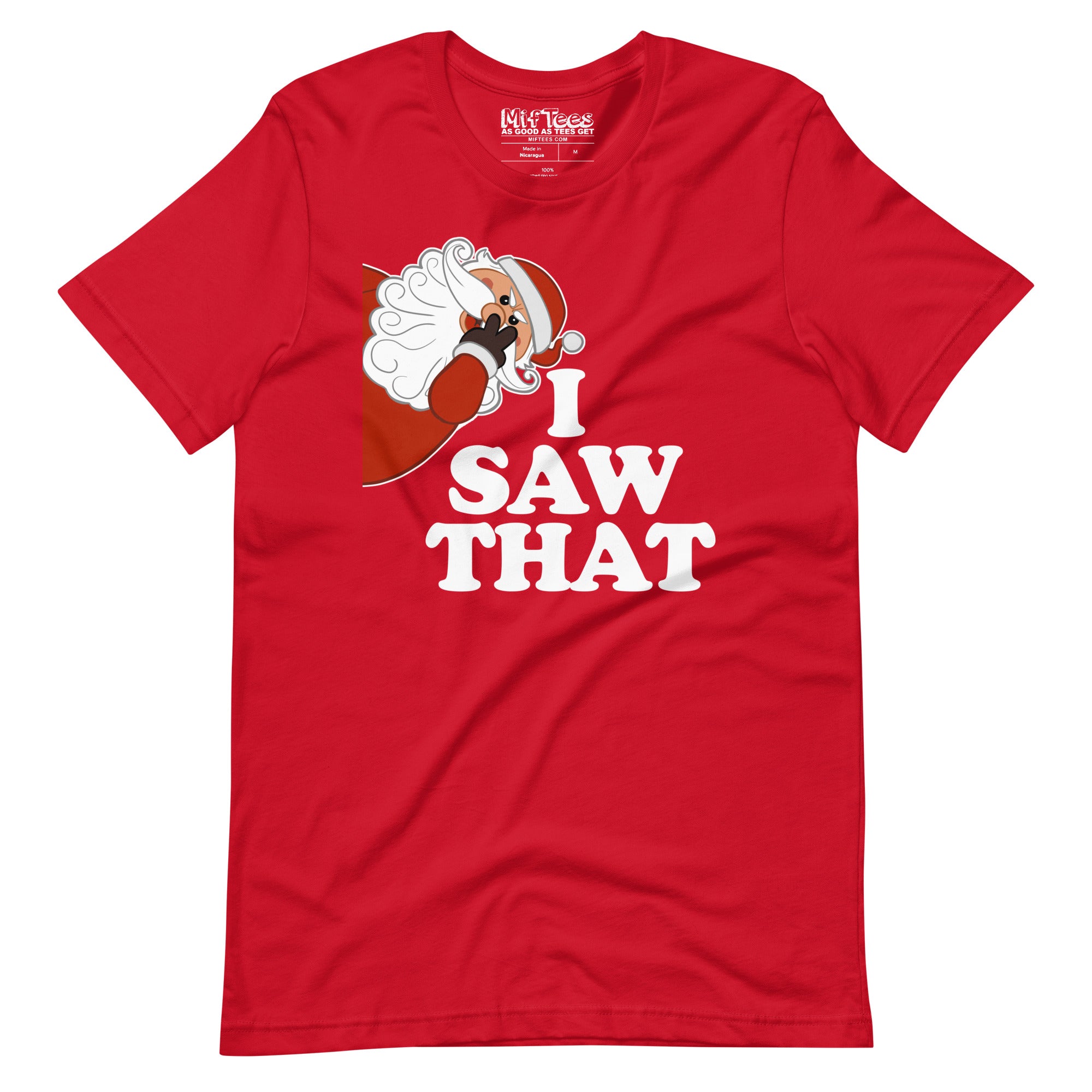 Angry Santa "I Saw That" t-shirt