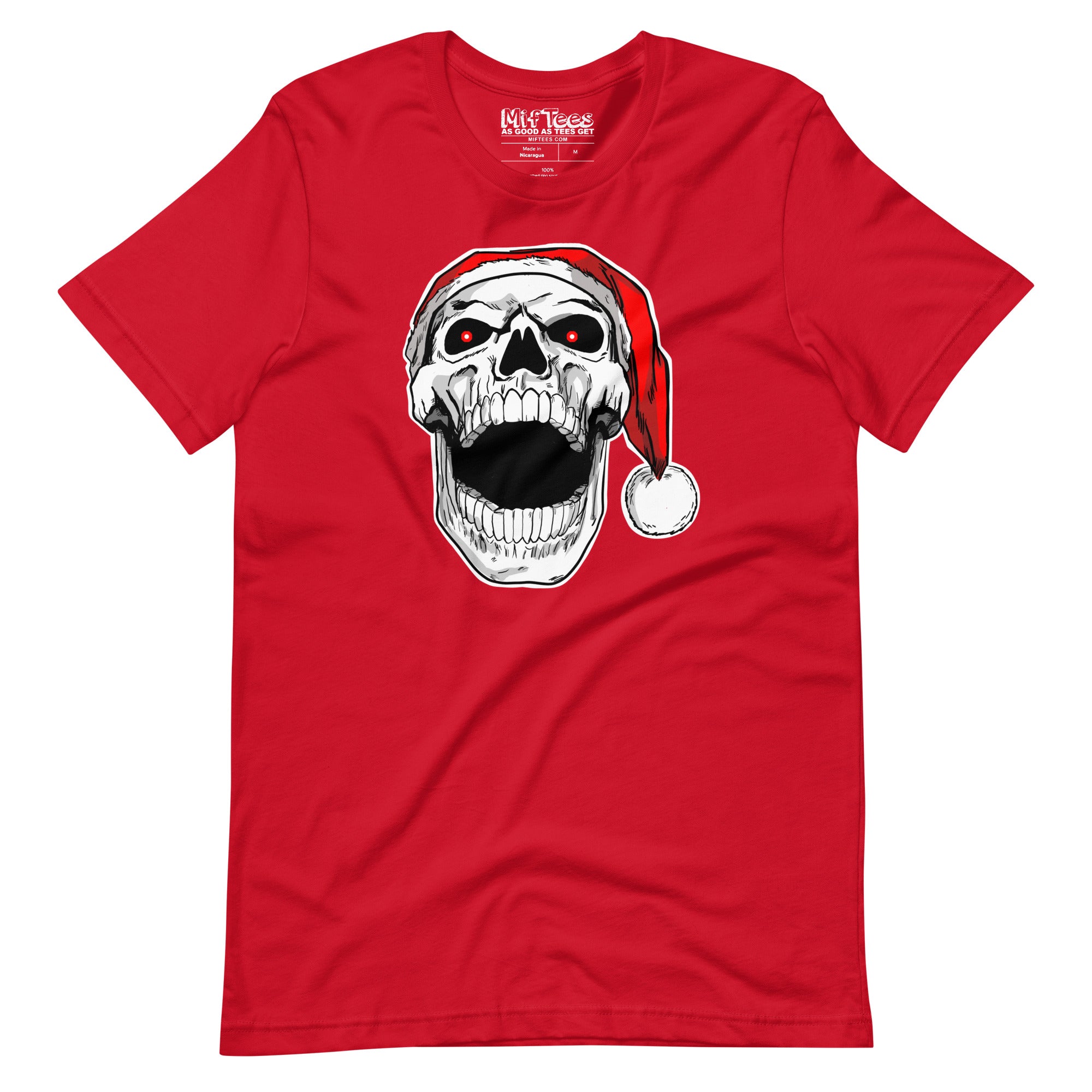 Screaming Skull with Santa Hat t-shirt