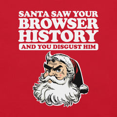 Santa Saw Your Browser History t-shirt