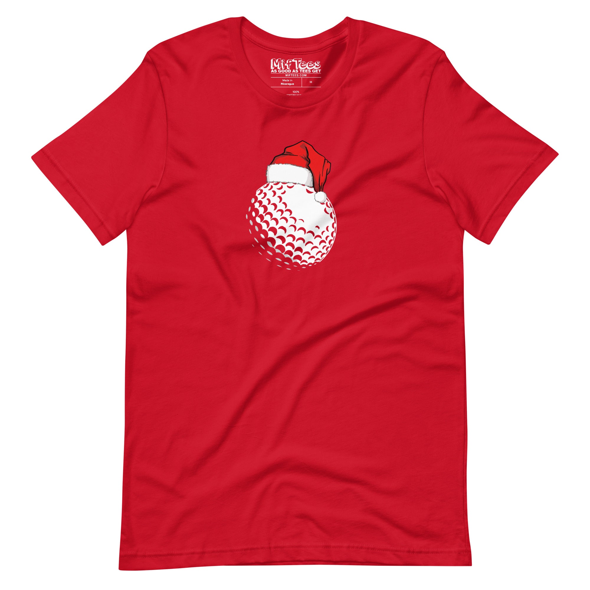 Golf Ball with Santa Hat t-shirt