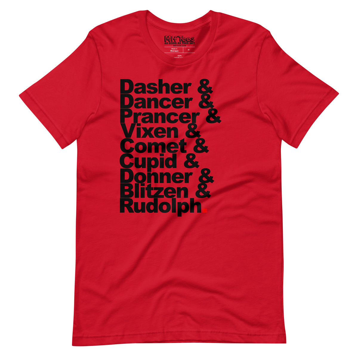 Santa's Reindeers List t-shirt