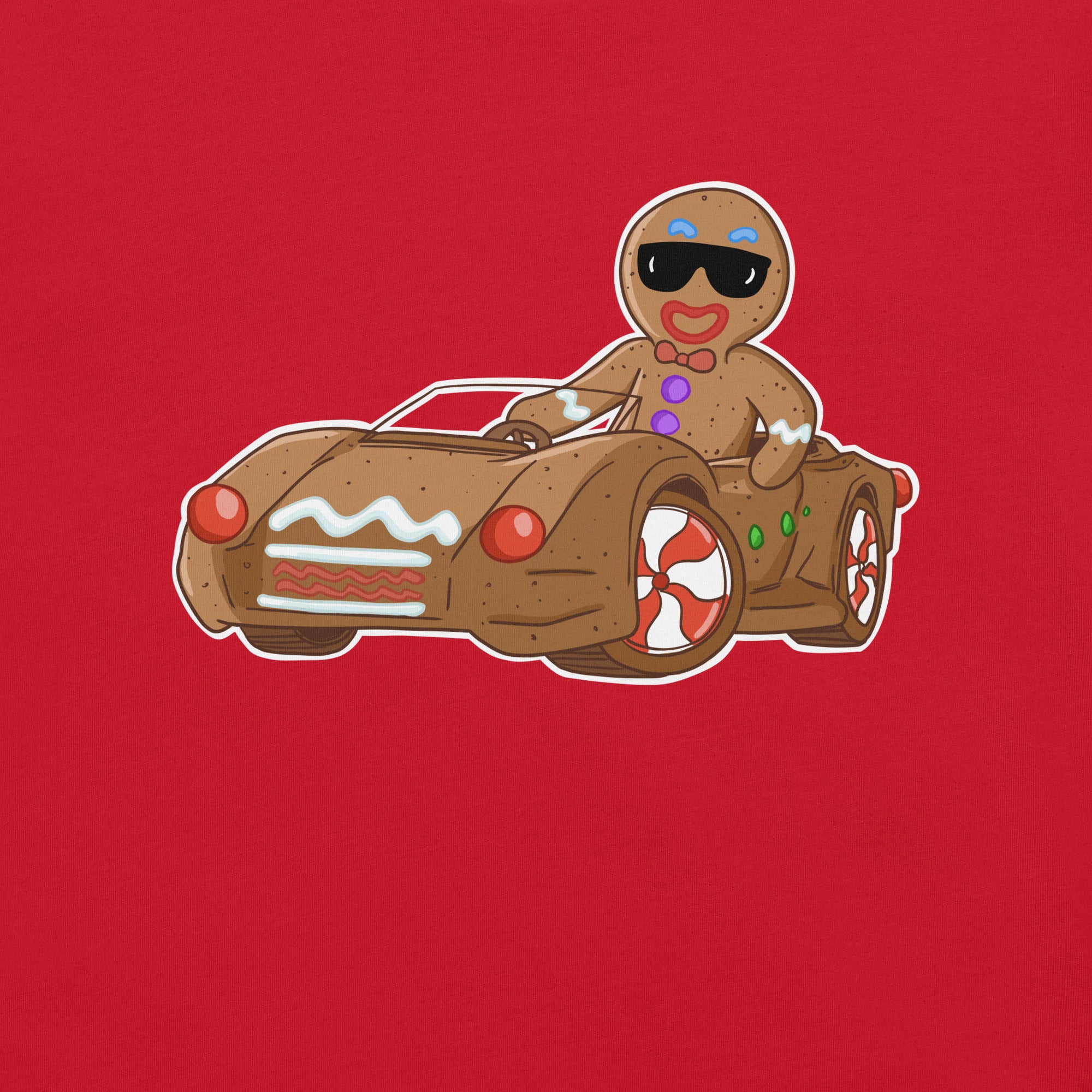 Gingerbread Man with Gingerbread Car t-shirt