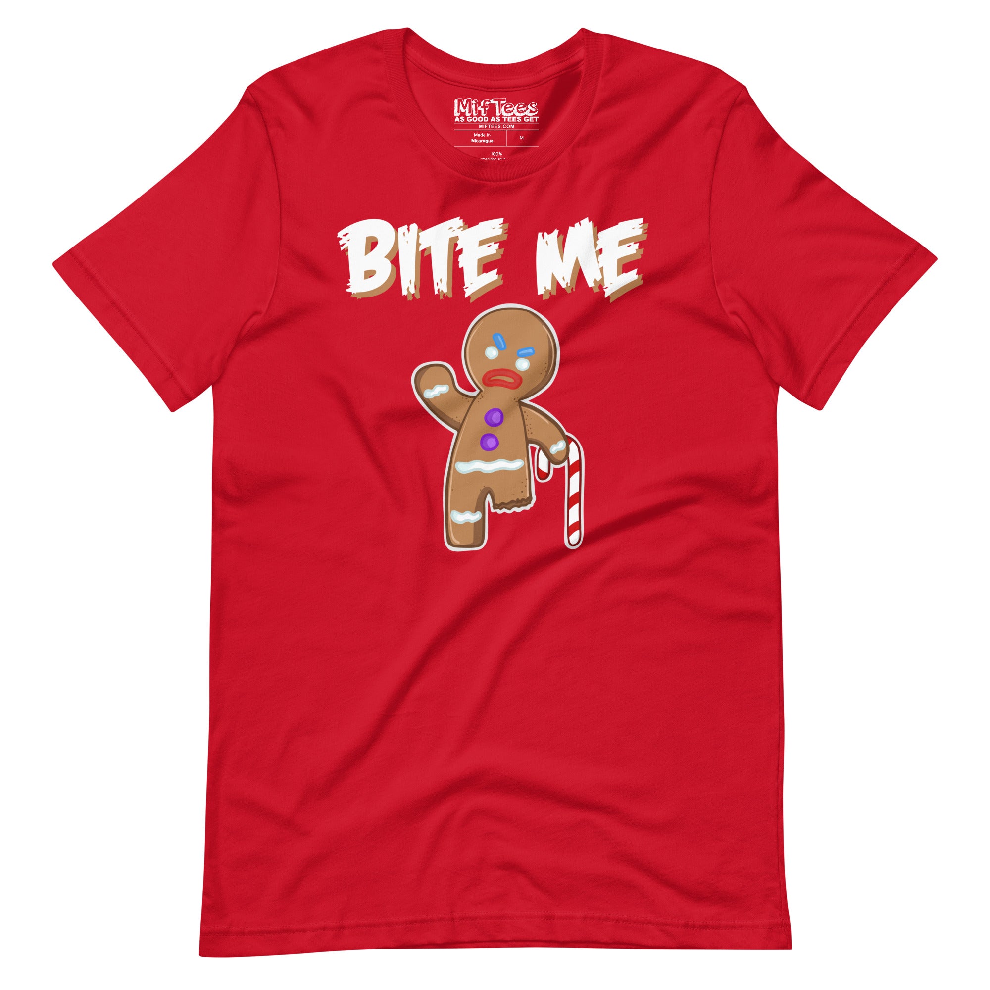 Bite Me Gingerbread Man t-shirt