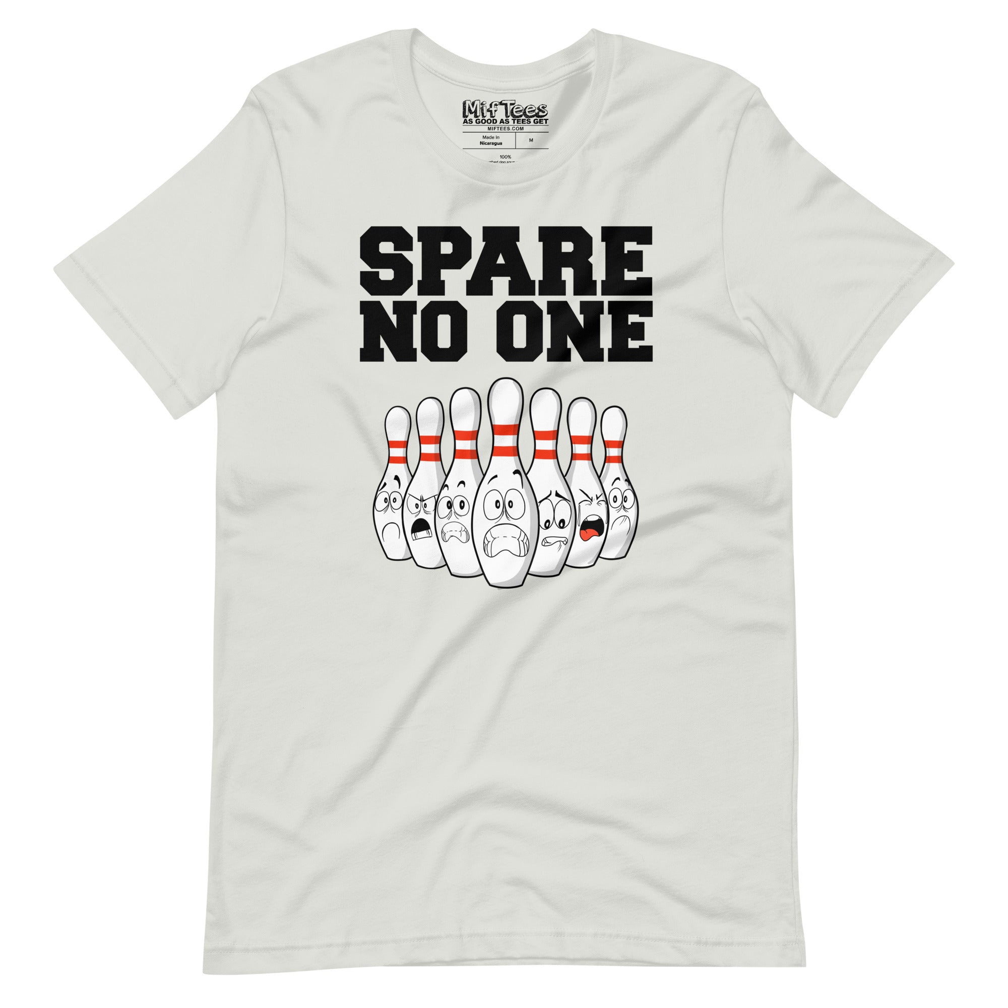 Scared Bowling Pins Spare No One Bowling t-shirt