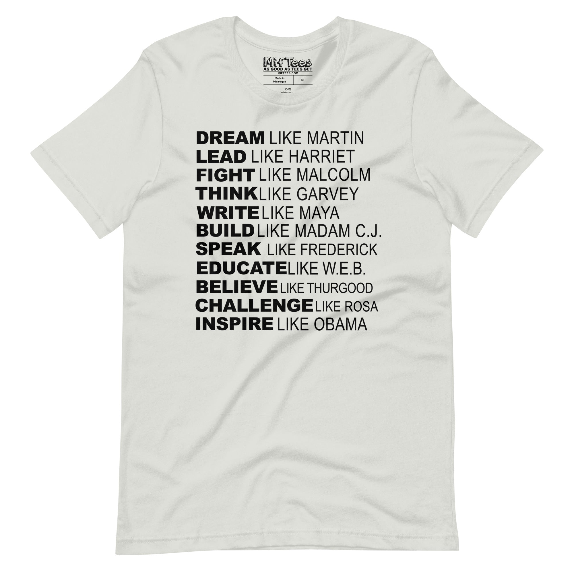 Dream Like Martin, Lead Like Harriet, Fight Like Malcolm t-shirt