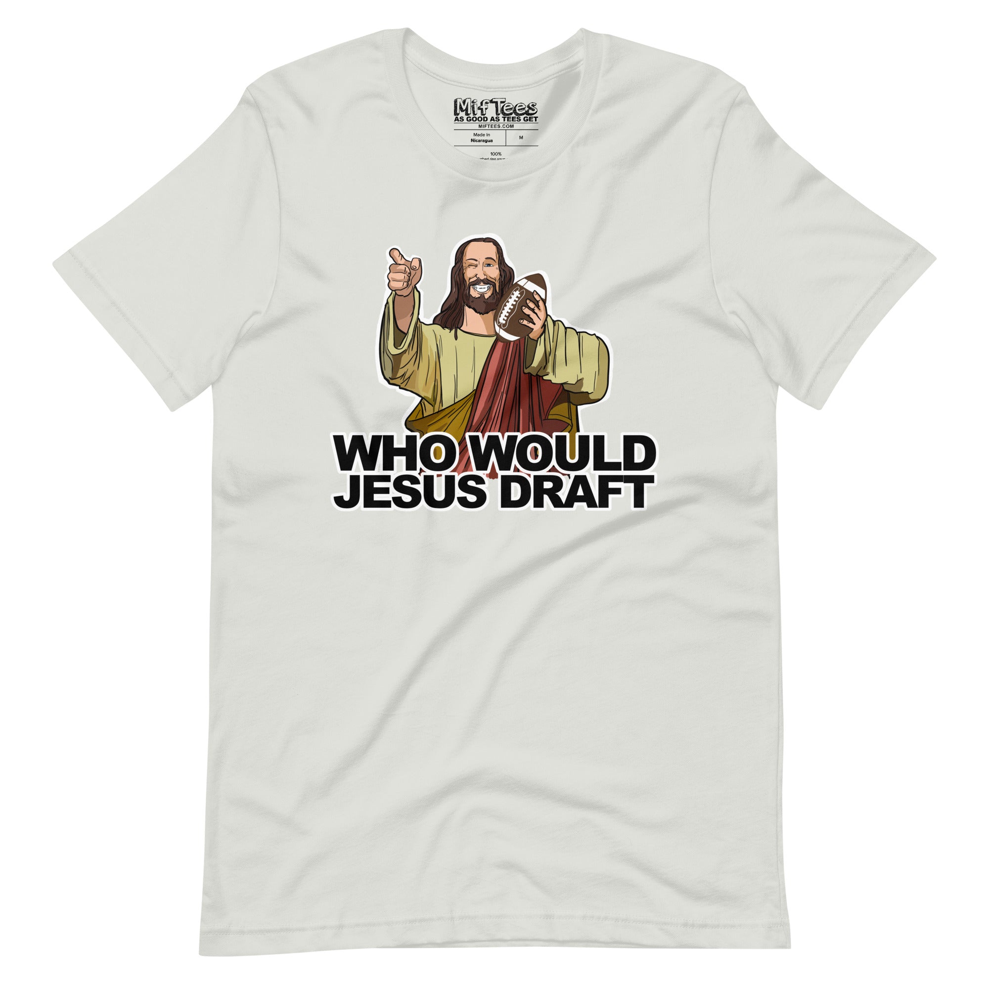 Fantasy Football Cartoon Who Would Jesus Draft t-shirt