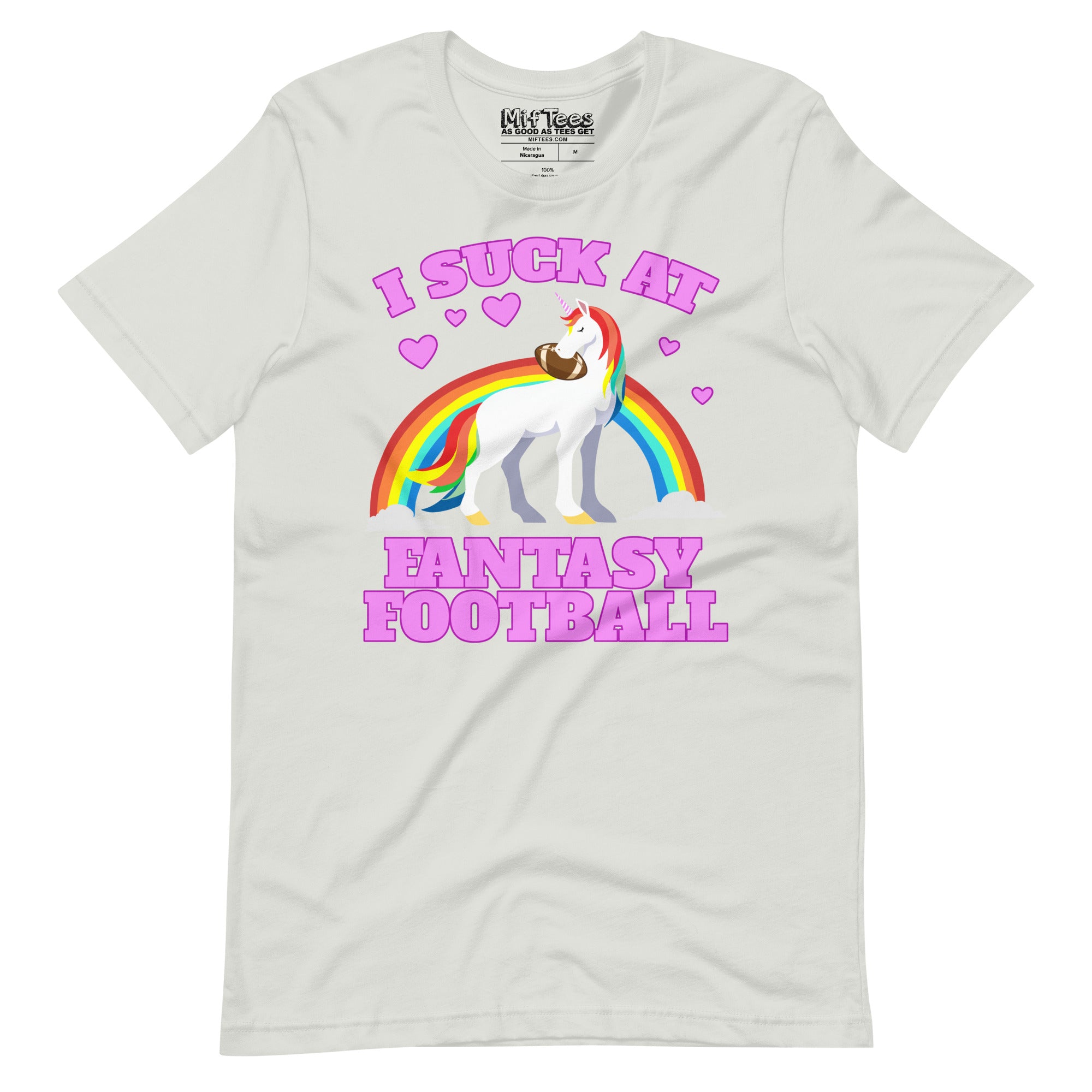 I Suck at Fantasy Football Unicorn t-shirt