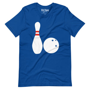 Cartoon Bowling Pin and Bowling Ball t-shirt