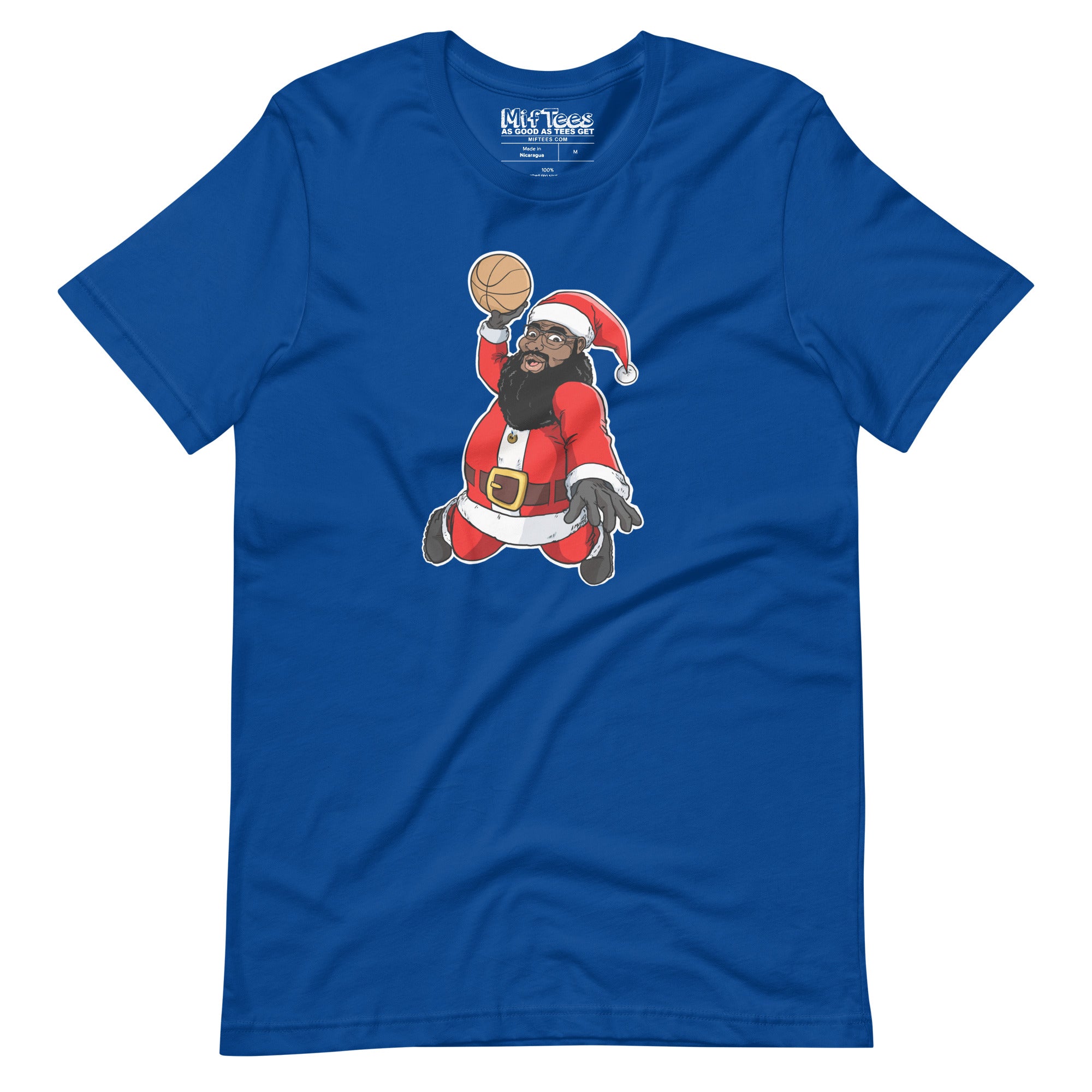 Black Santa Dunking A Basketball t-shirt