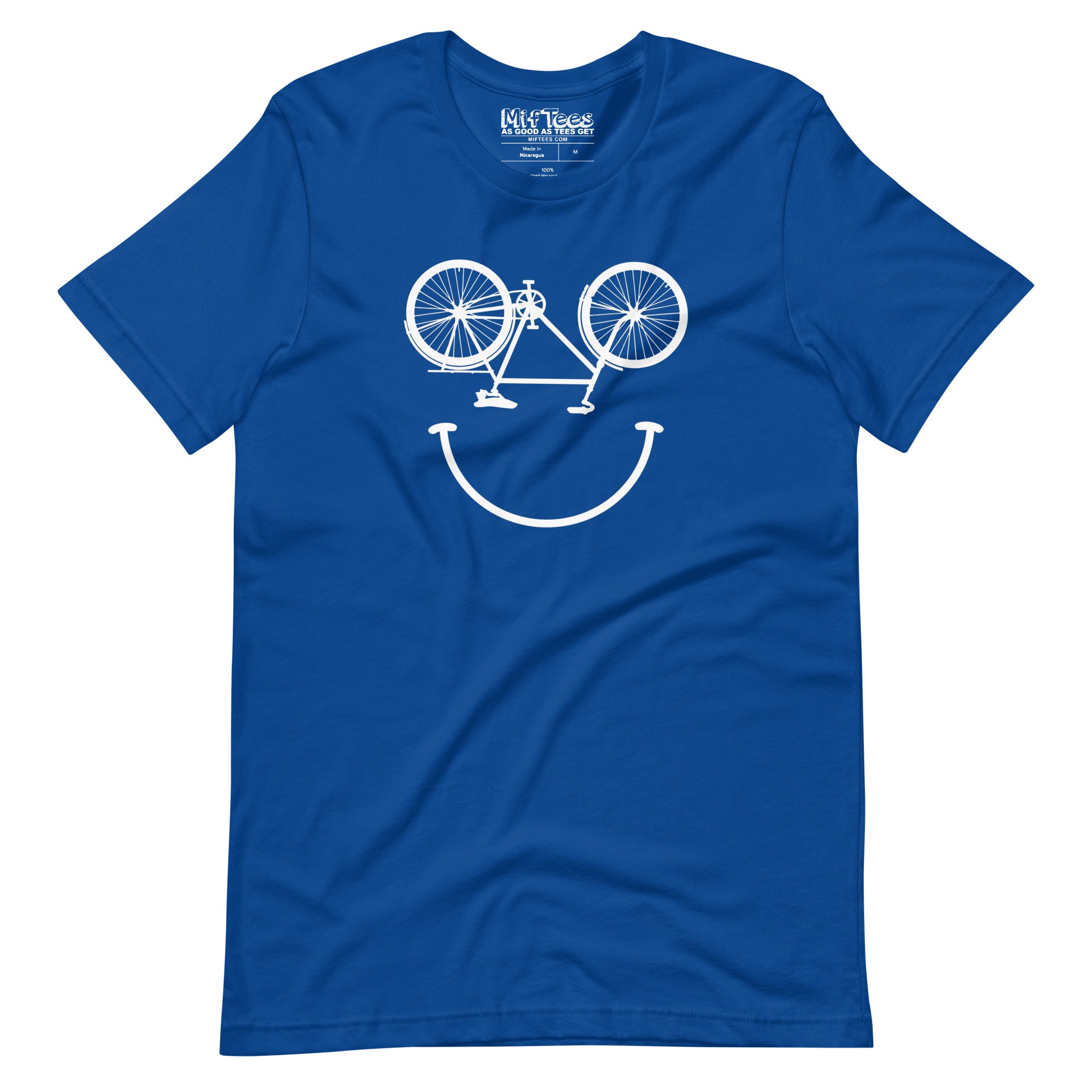 Smile cycling Bicycle Smiling Face T-Shirt