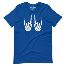 Load image into Gallery viewer, Skeleton Devil Hand Horns t-shirt
