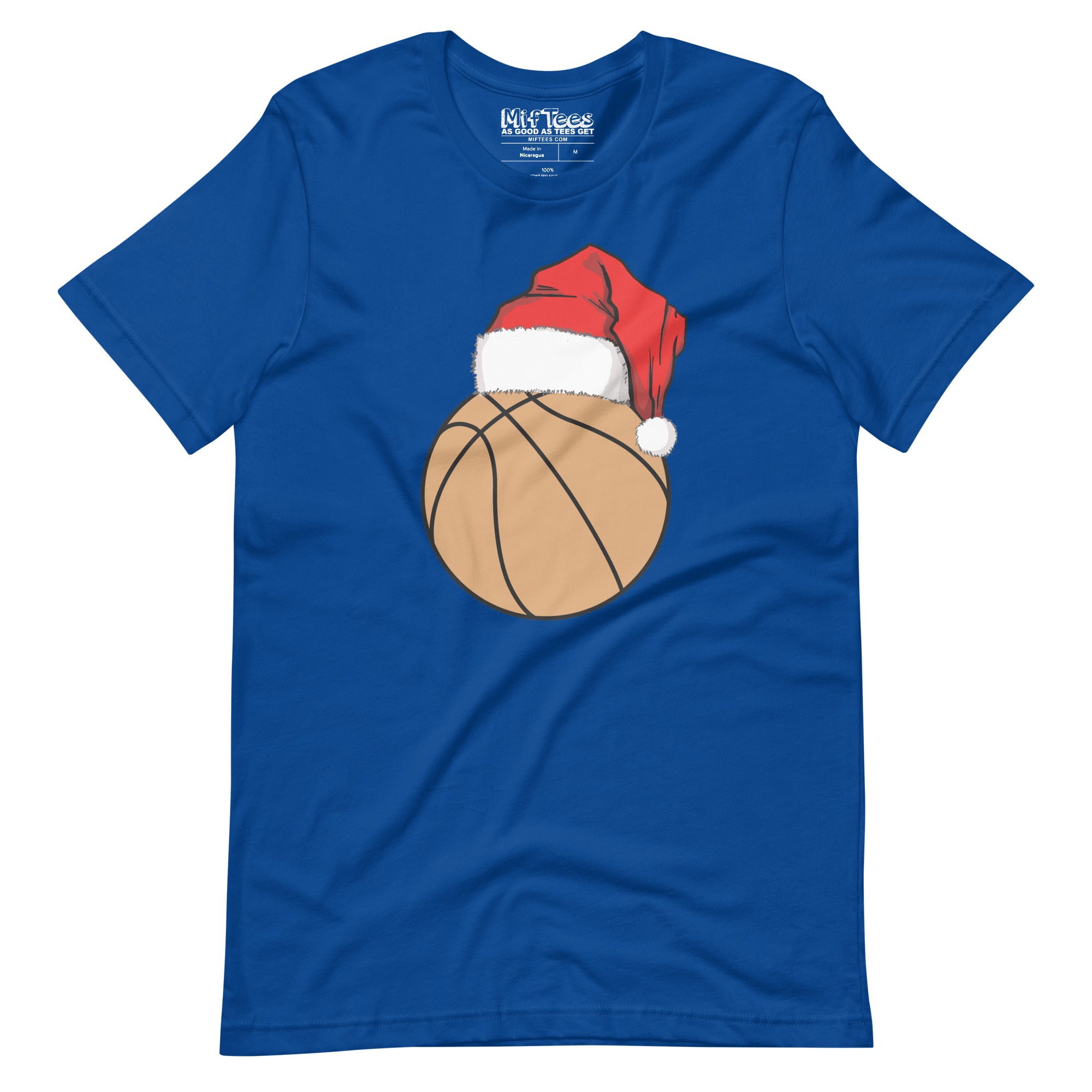 Ho Ho Hoops! Basketball with Santa Hat t-shirt